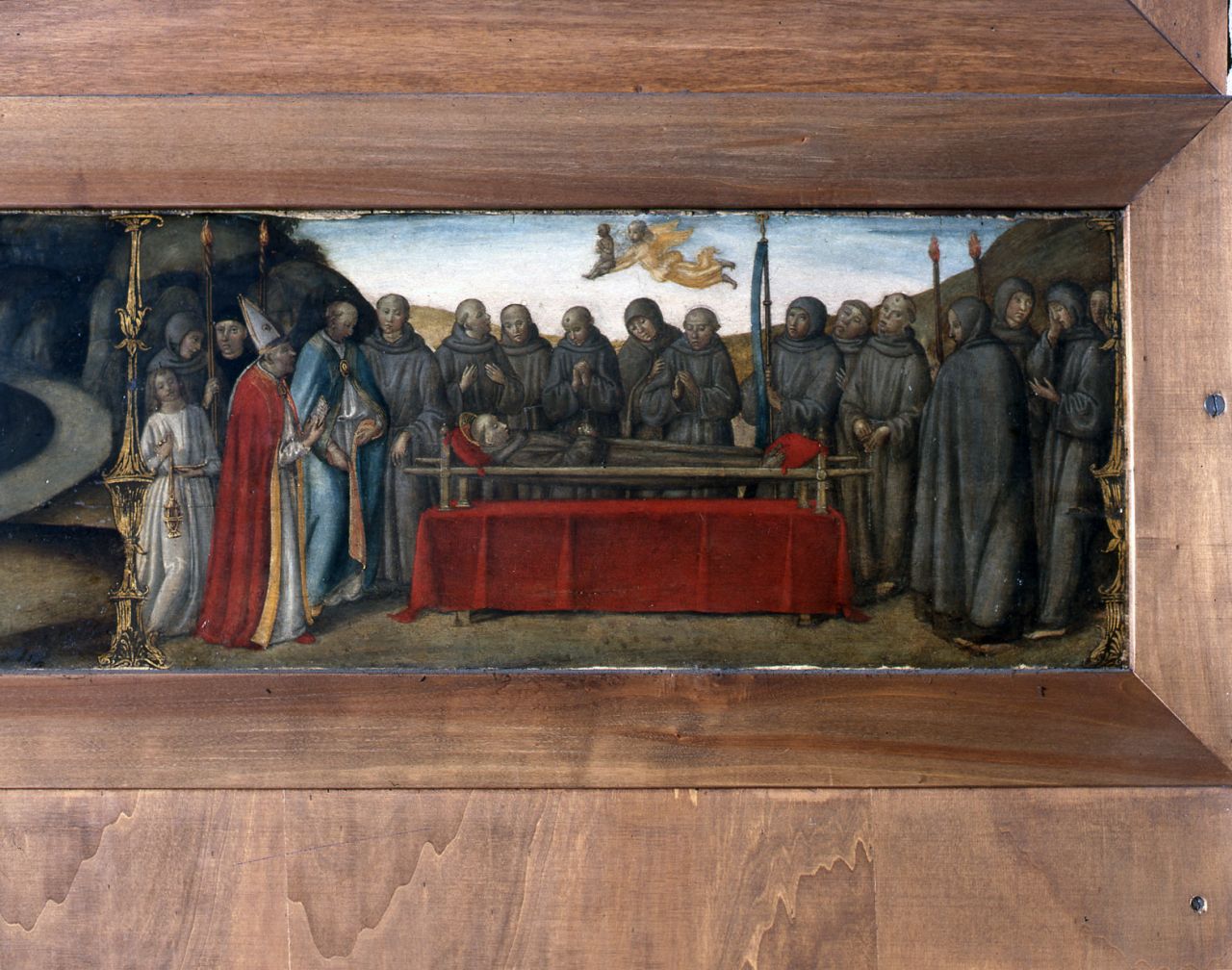 morte di San Francesco d'Assisi (dipinto) di Rosselli Cosimo (fine/inizio secc. XV/ XVI)