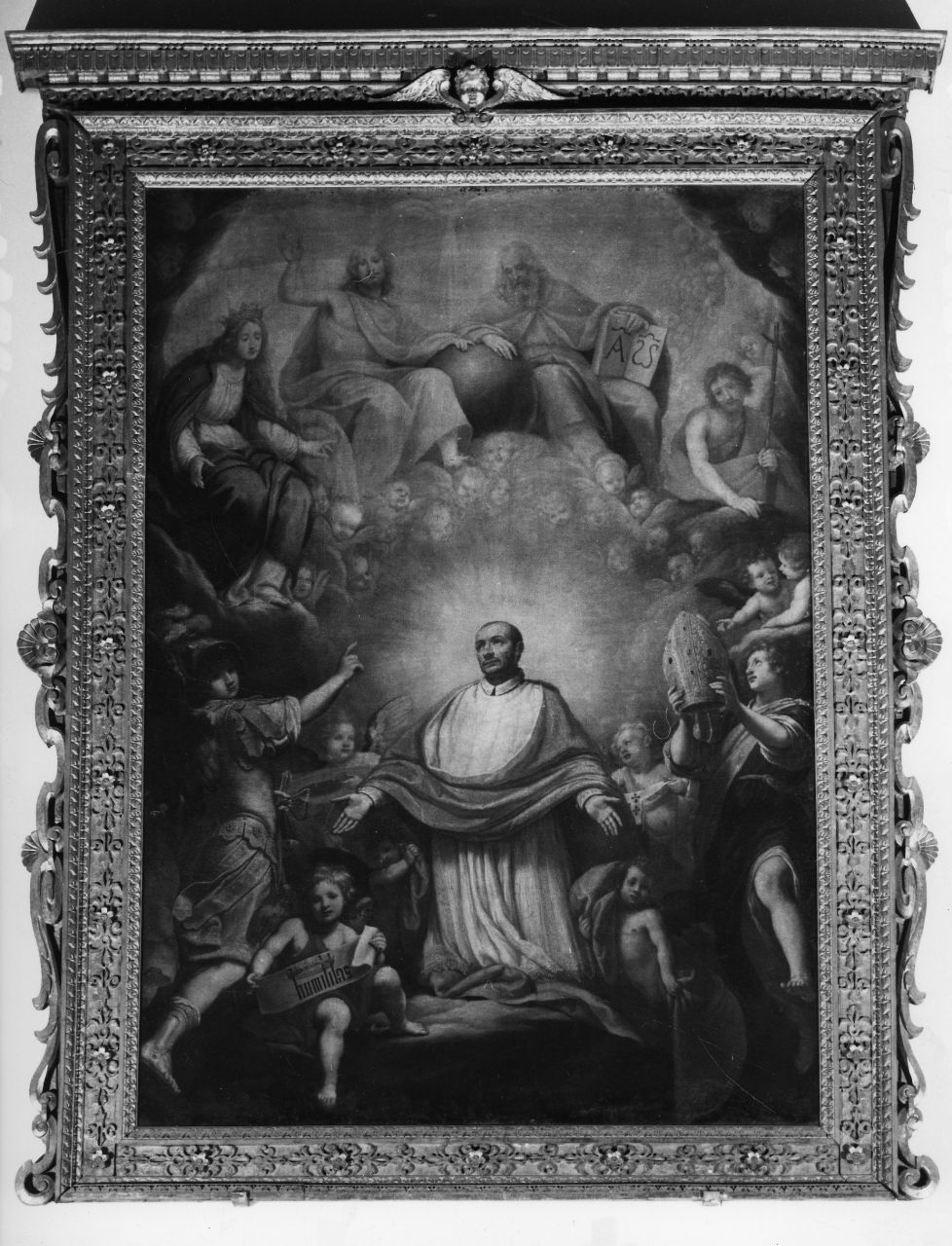 gloria di San Carlo Borromeo (dipinto) di Rosselli Matteo (sec. XVII)