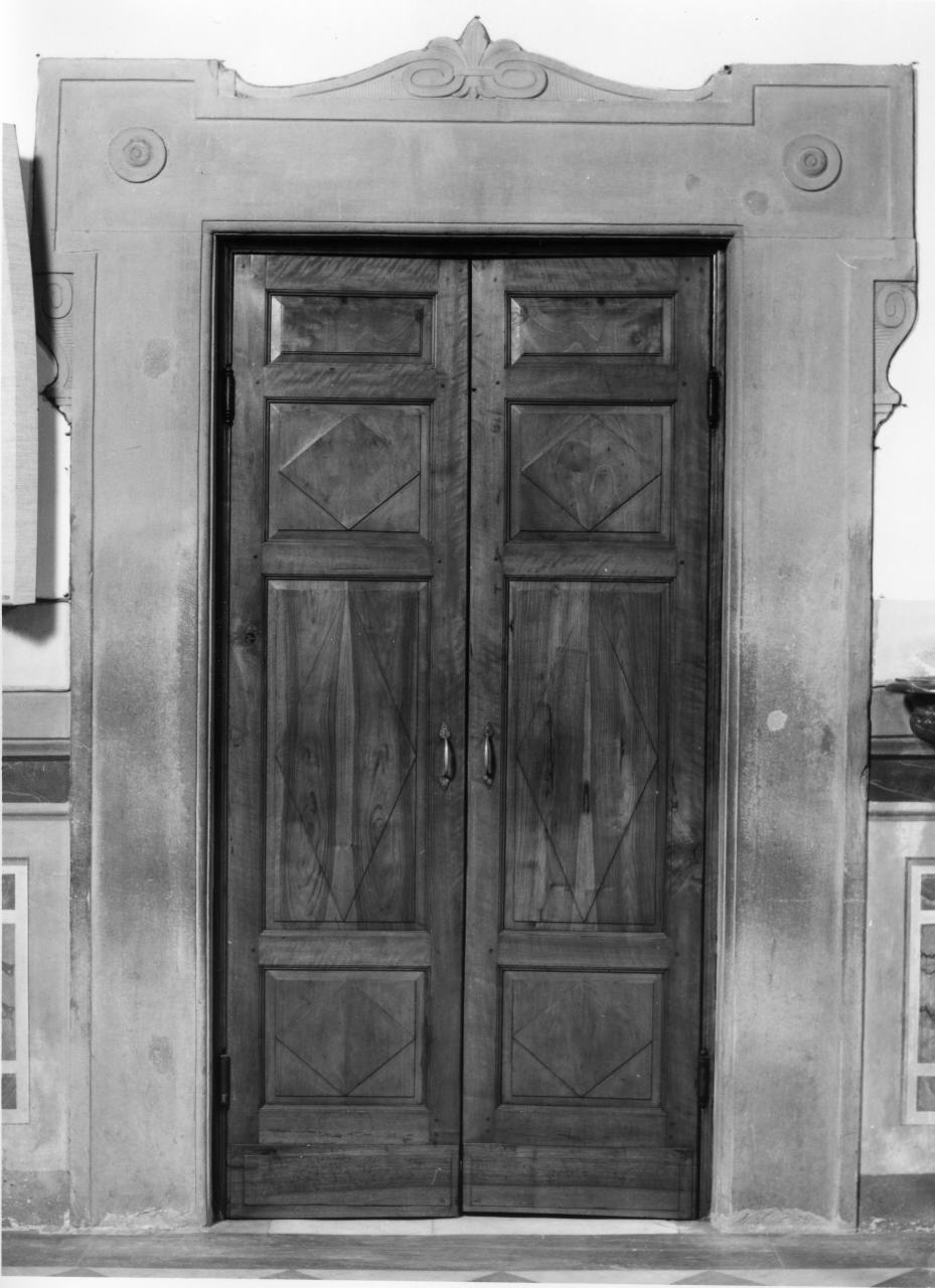 mostra di porta, serie - produzione toscana (prima metà sec. XVII)