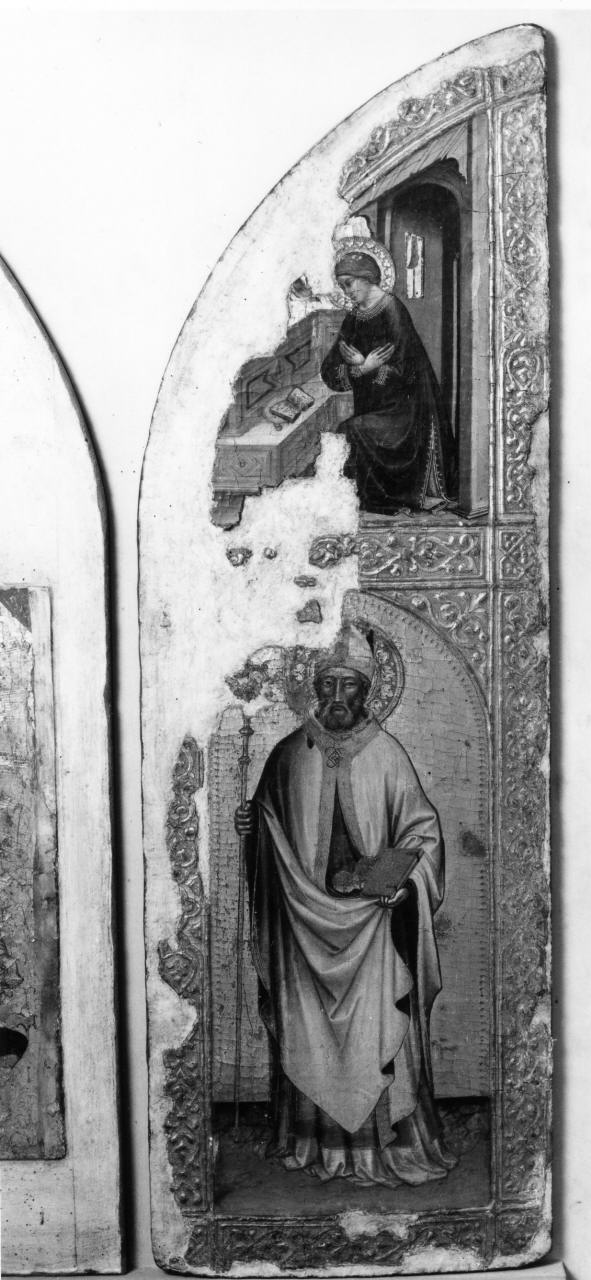 San Nicola di Bari e Madonna annunciata (dipinto) di Mariotto di Nardo (inizio sec. XV)