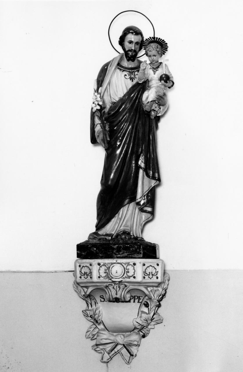 San Giuseppe e Gesù Bambino (statua) - produzione toscana (seconda metà sec. XIX)