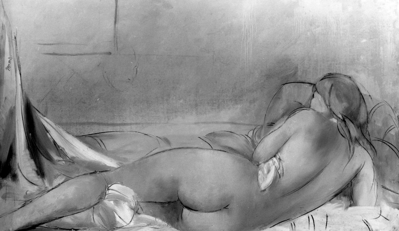 nudo femminile (dipinto) di Manzoni Giacomo detto Giacomo Manzù (sec. XX)