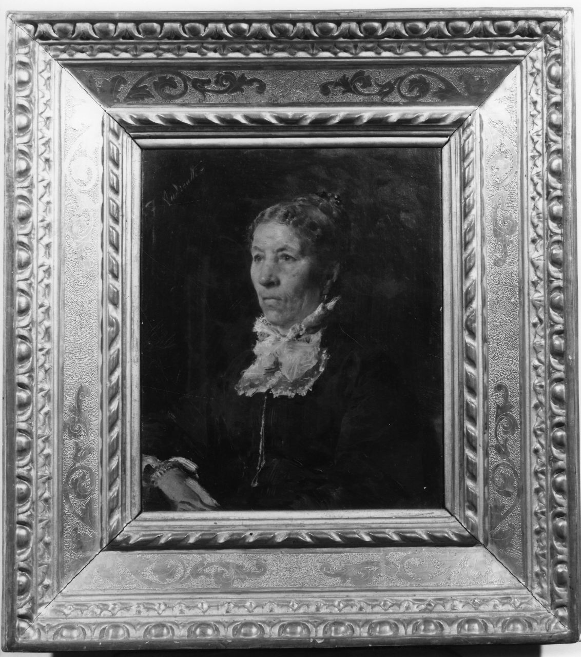 ritratto di donna anziana (dipinto) di Andreotti Federico (fine sec. XIX)