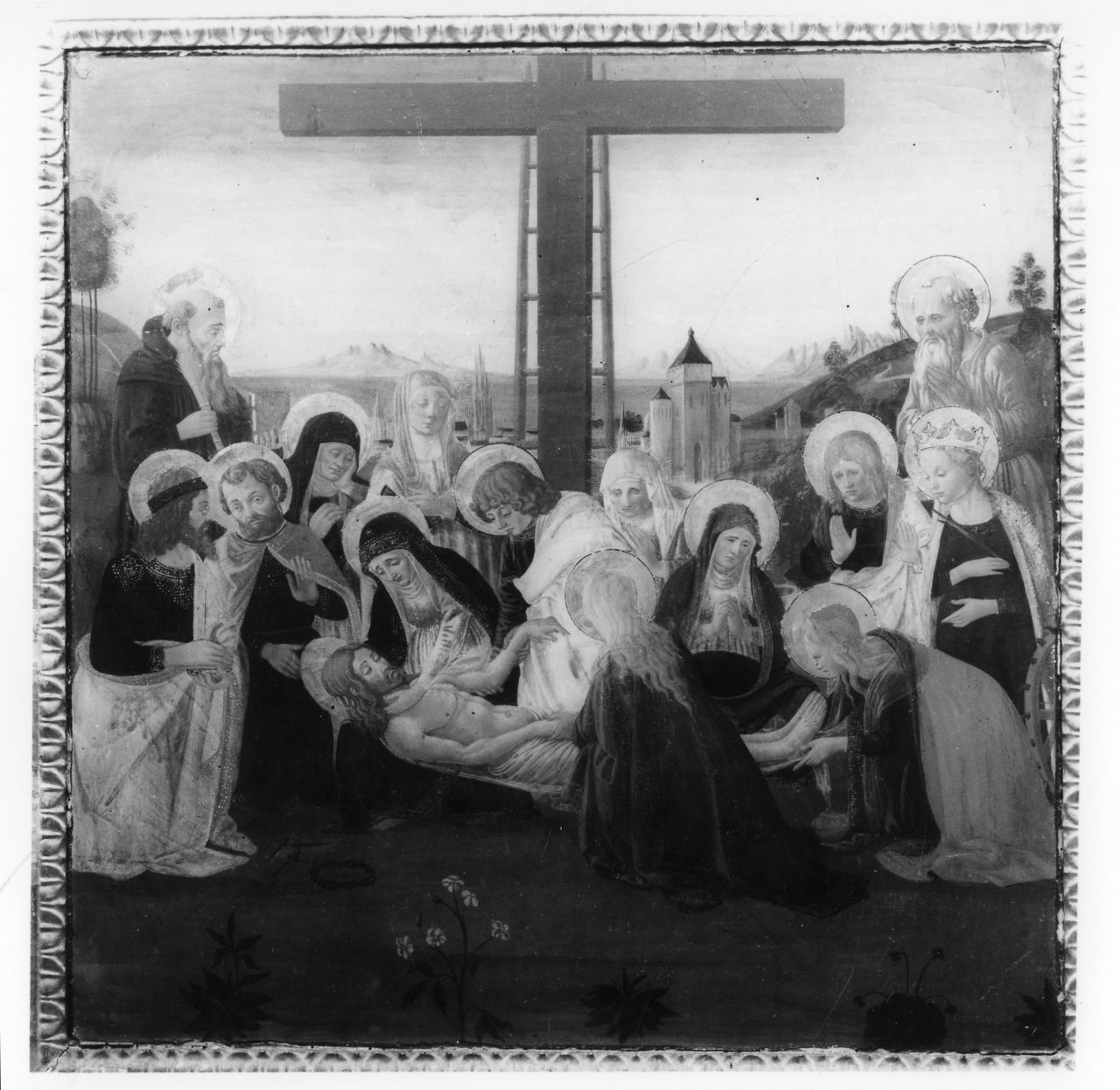 deposizione di Cristo dalla croce (dipinto) di Beato Angelico (cerchia) (metà sec. XV)