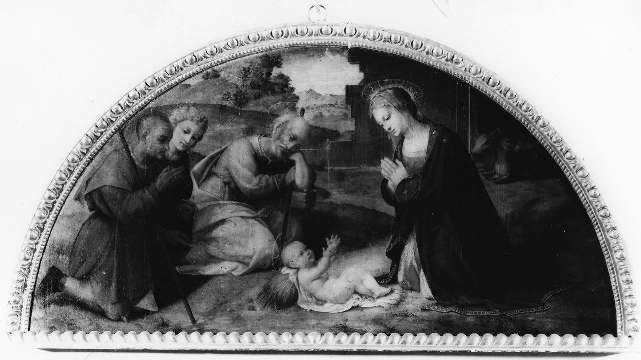 natività di Gesù (dipinto) di Granacci Francesco (attribuito) (sec. XVI)