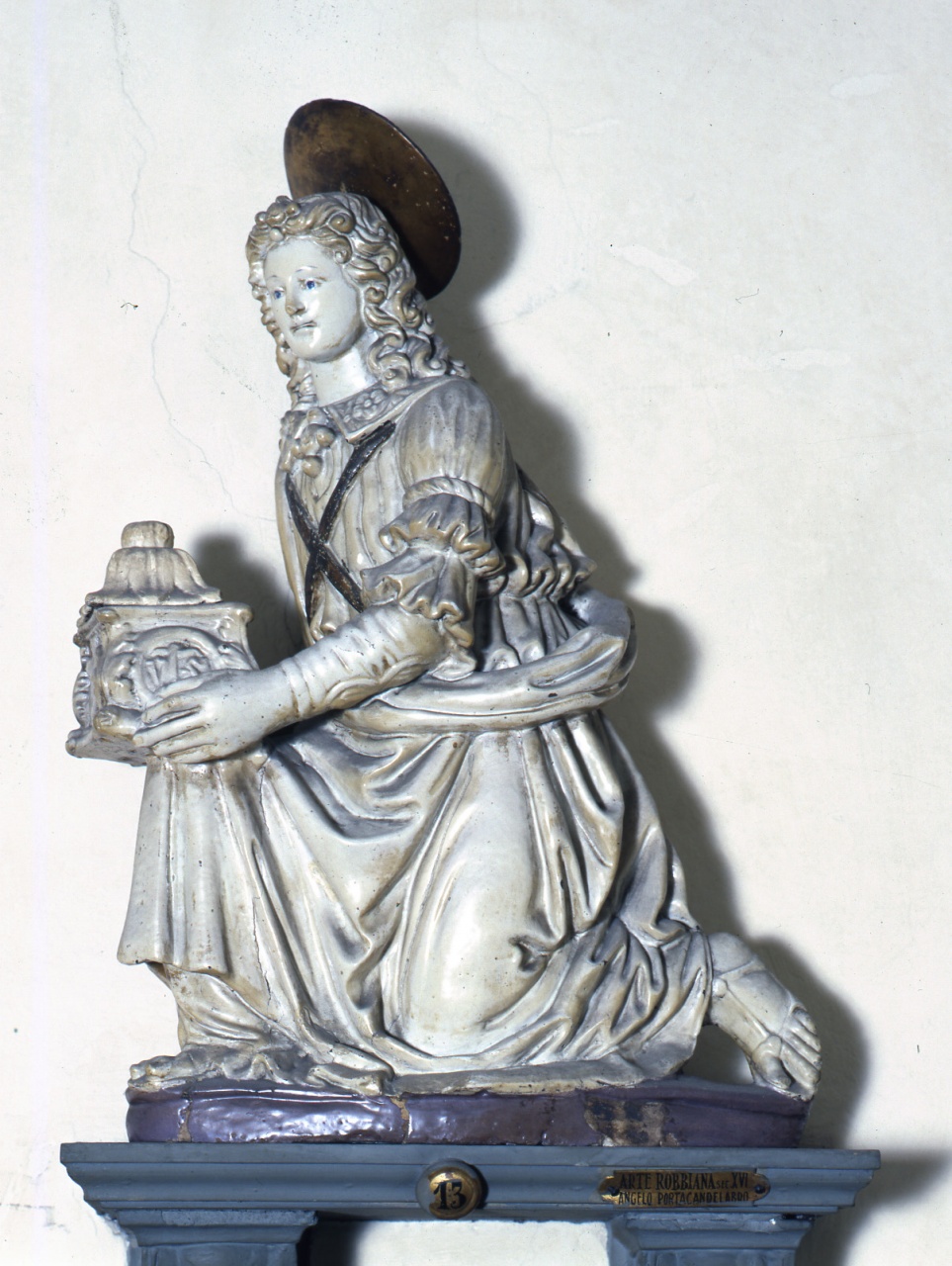 angelo reggicandelabro (scultura) di Della Robbia Giovanni (attribuito) (sec. XVI, sec. XVIII)
