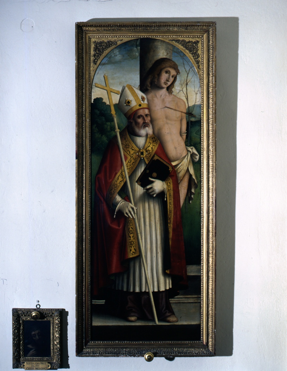 Santi Sebastiano e Fabiano (dipinto) di Palmezzano Marco detto Marco Parmigianino (fine/inizio secc. XV/ XVI, sec. XVIII)