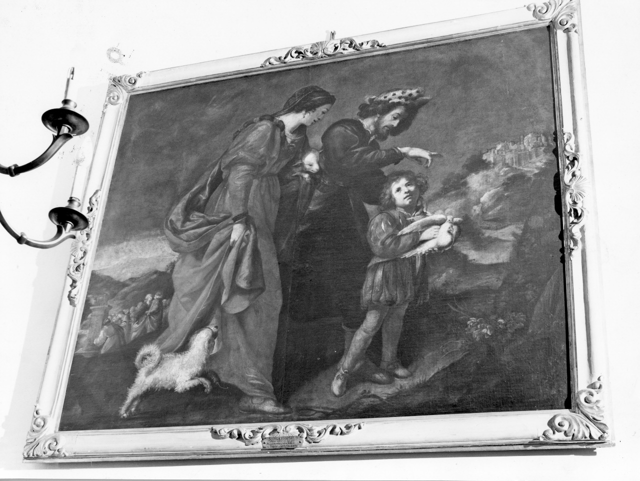 episodi della vita di Tobia: andata al Tempio (dipinto) di Vignali Jacopo (sec. XVII)