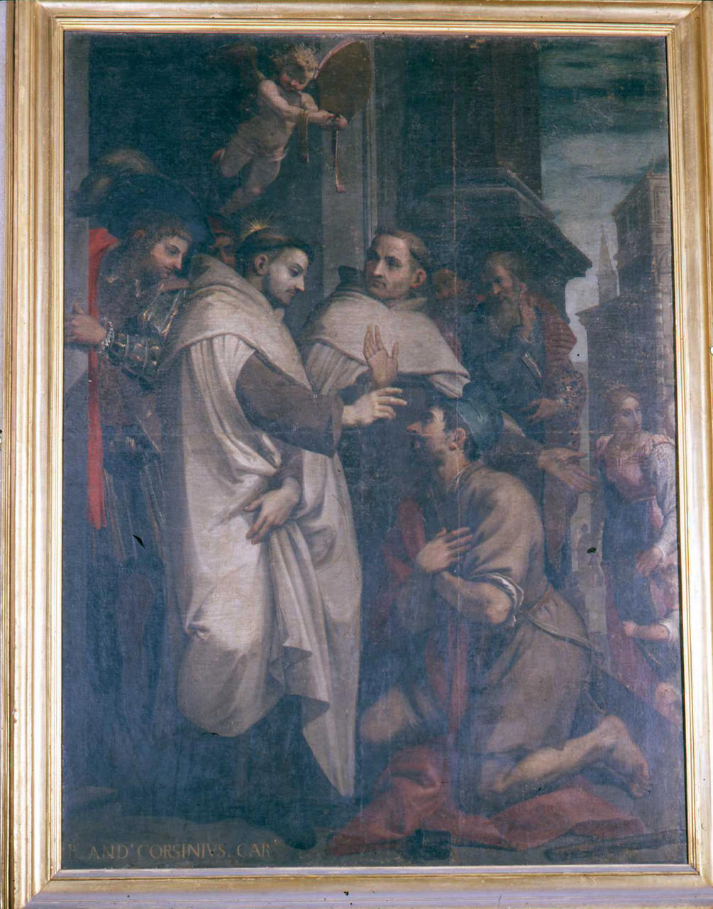 sant'Andrea Corsini risana un cieco ad Avignone (dipinto) di Barbatelli Bernardino detto Poccetti (sec. XVI)
