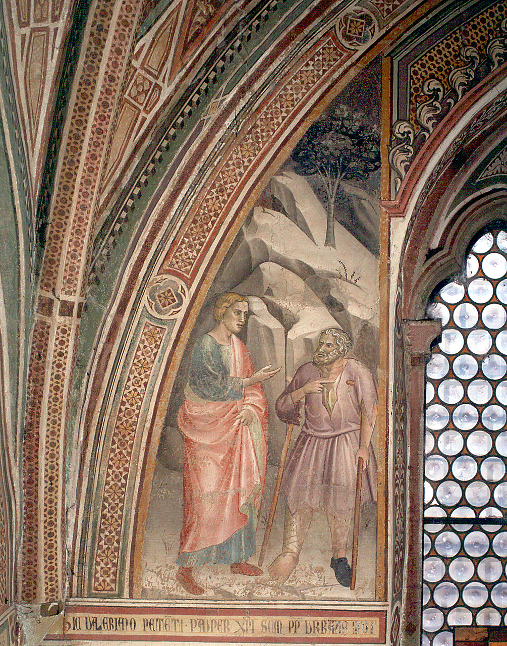 san Valeriano e lo storpio (dipinto) di Lippo di Corso (attribuito) (secc. XIV/ XV)