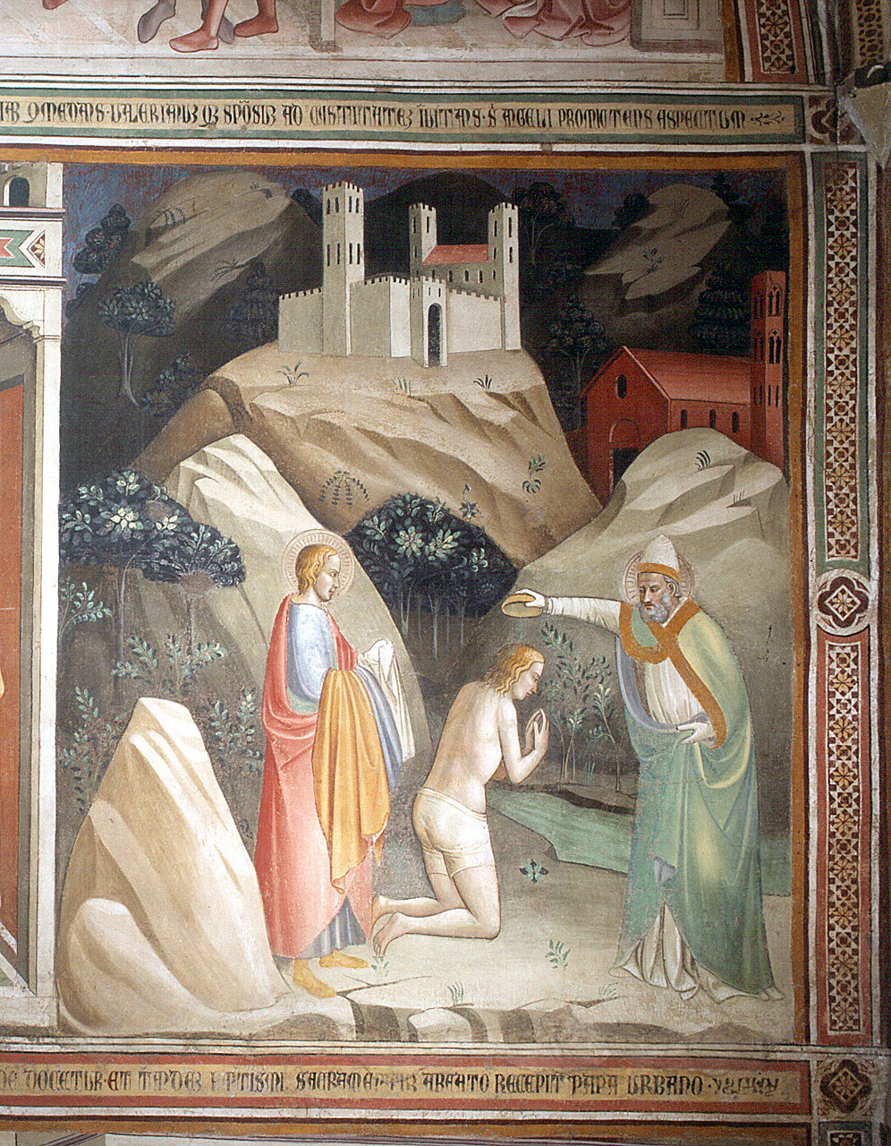 battesimo di san Tiburzio (dipinto) di Lippo di Corso (attribuito) (secc. XIV/ XV)