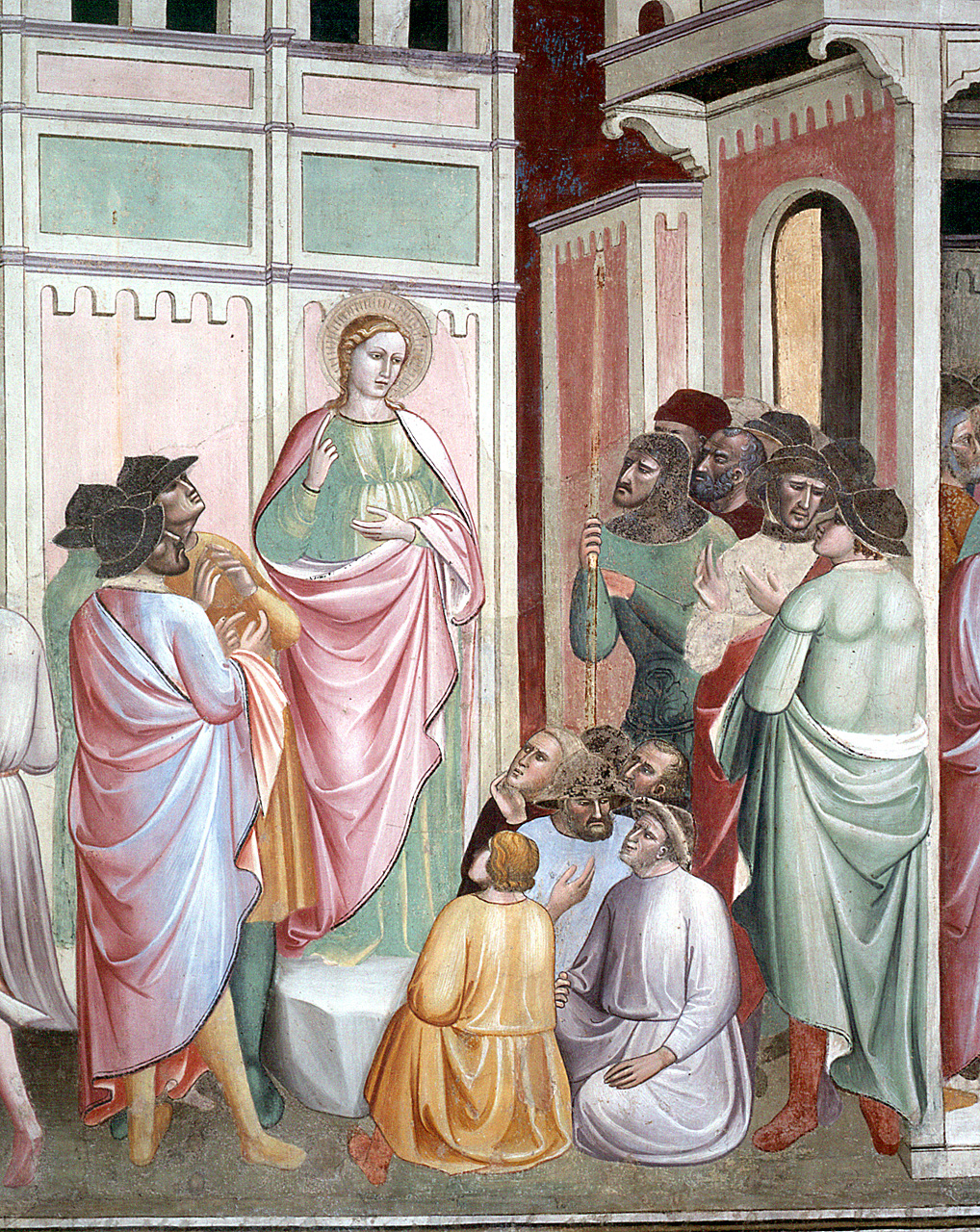 santa Cecilia istruisce alla fede (dipinto) di Lippo di Corso (attribuito) (secc. XIV/ XV)
