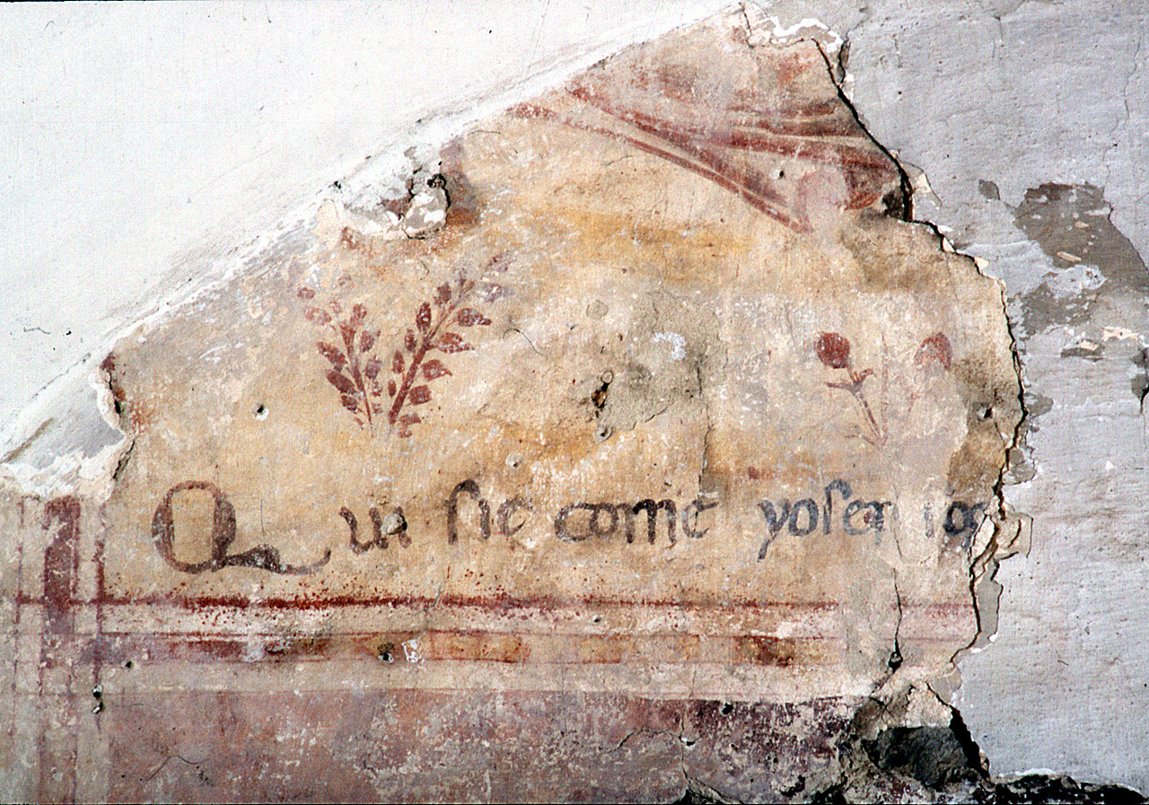 rocce, fiori (dipinto, frammento) - ambito fiorentino (sec. XV)