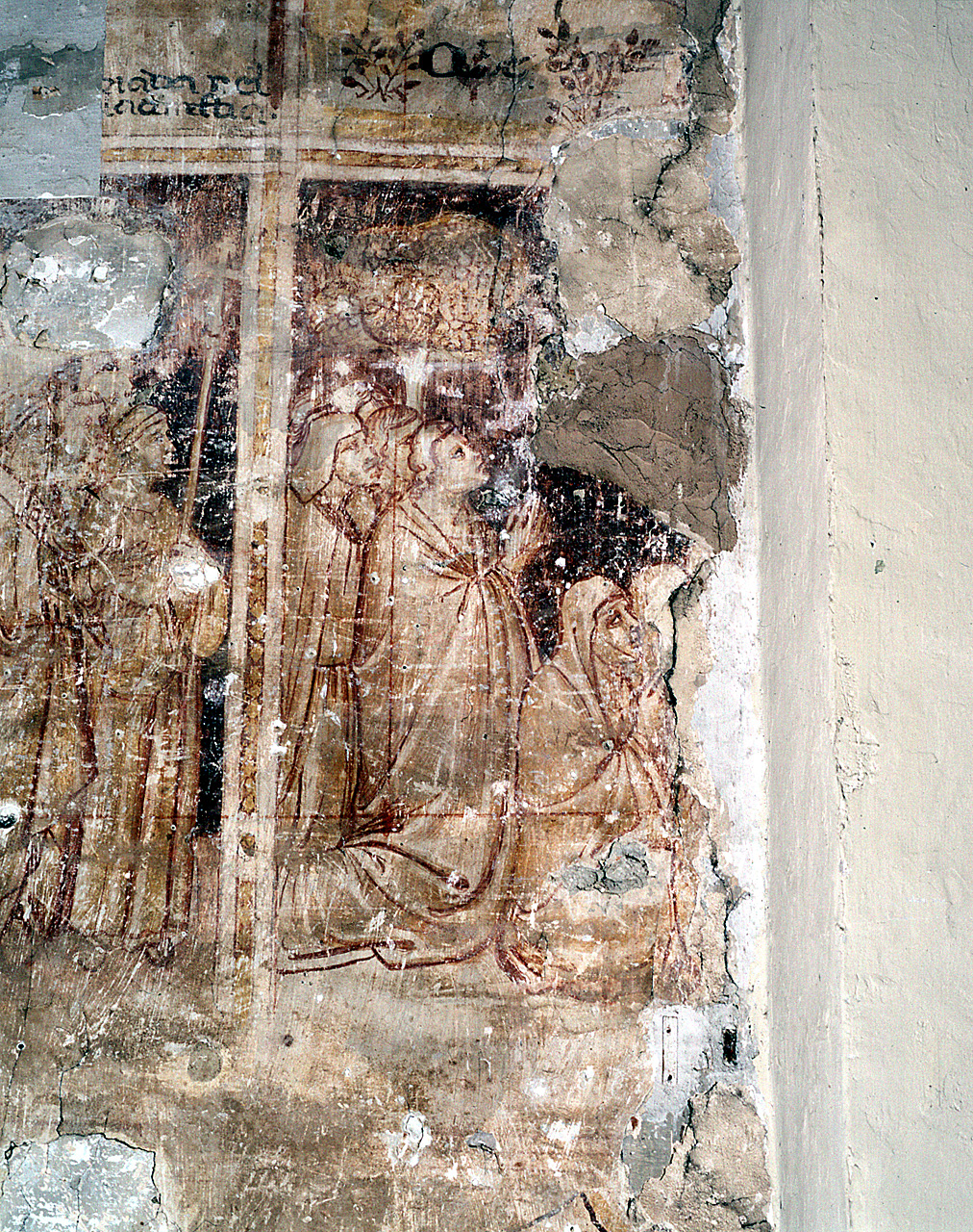 figure in preghiera (dipinto, frammento) - ambito fiorentino (sec. XV)