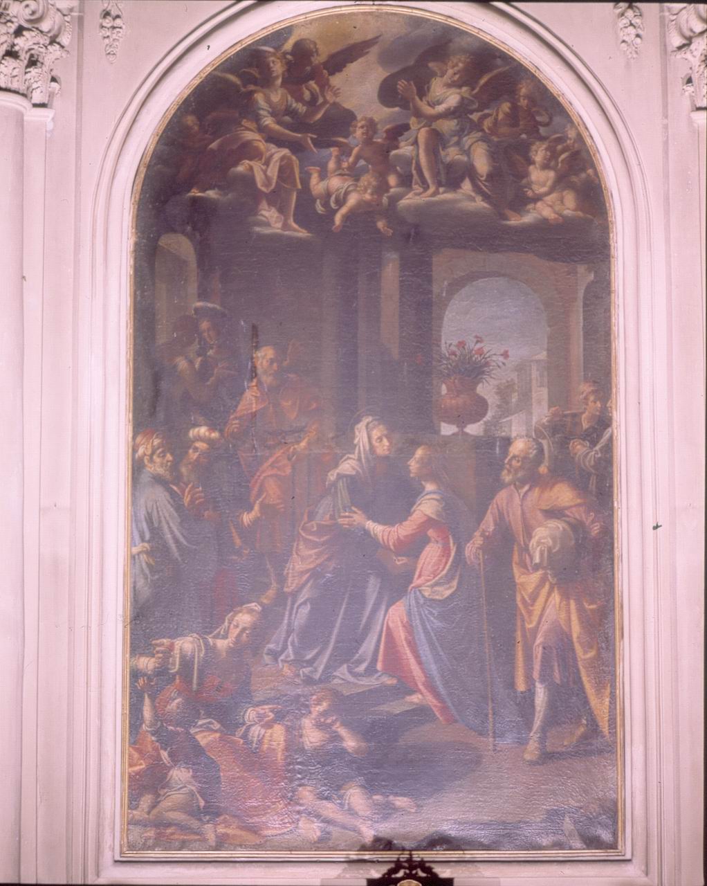 visitazione (dipinto) di Lomi Aurelio (sec. XVI)