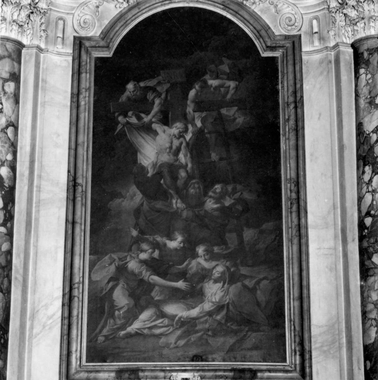 deposizione di Cristo dalla croce (dipinto) di Ferretti Giovanni Domenico (seconda metà sec. XVIII)