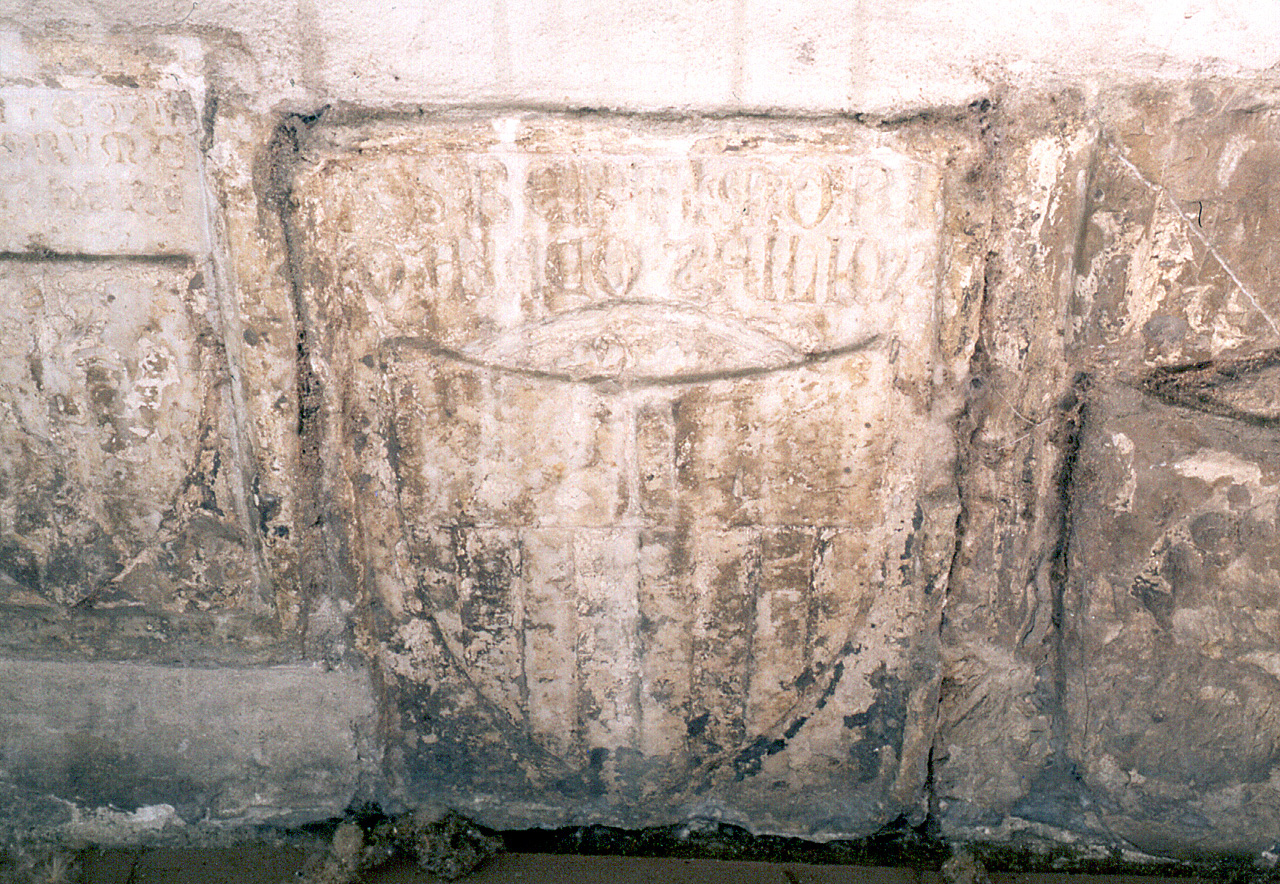 stemma gentilizio della famiglia d'Abaco (lapide tombale) - produzione toscana (seconda metà sec. XIV)