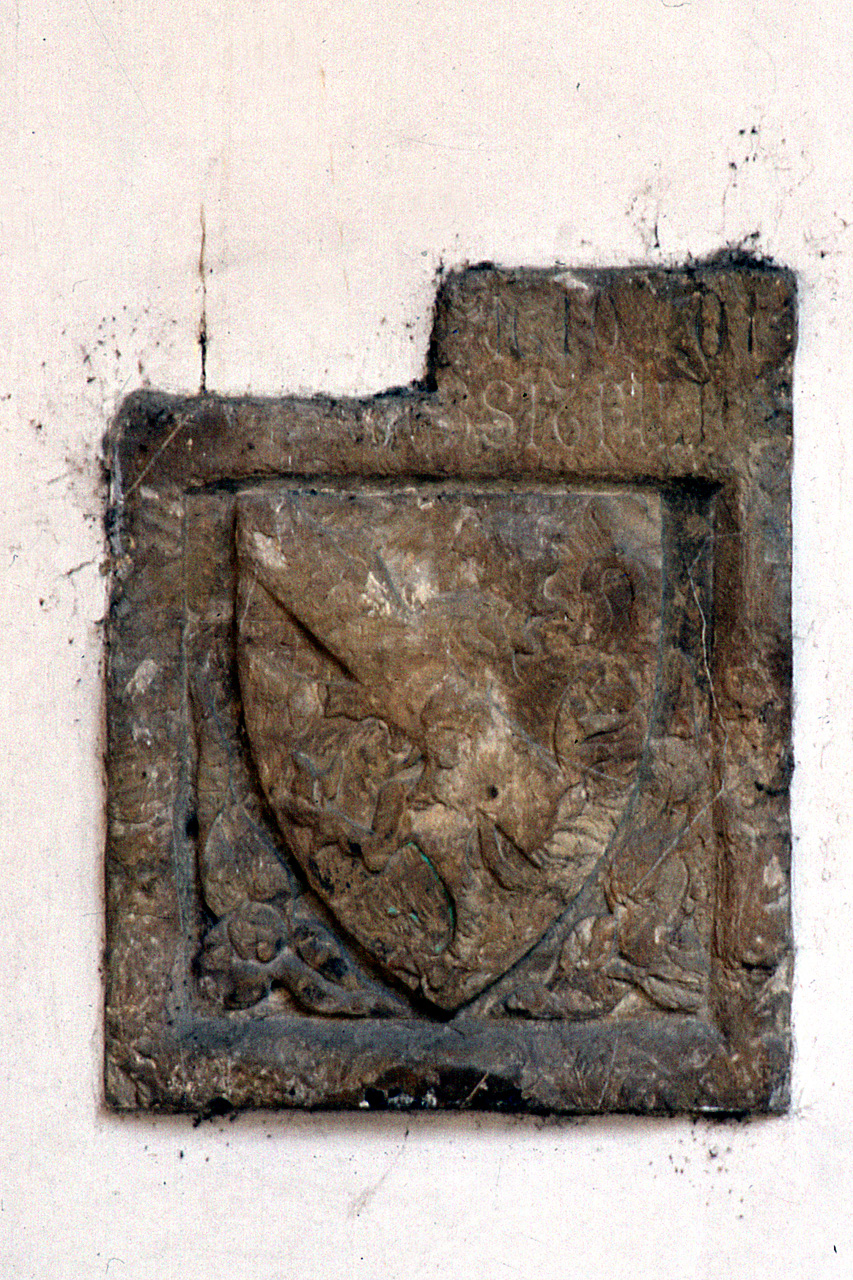 stemma gentilizio della famiglia Borsi (lapide tombale) - produzione toscana (prima metà sec. XV)