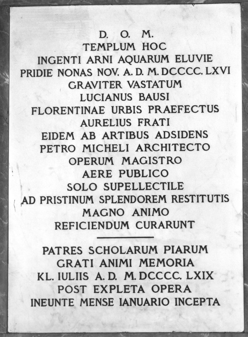 lapide - bottega fiorentina (sec. XX)