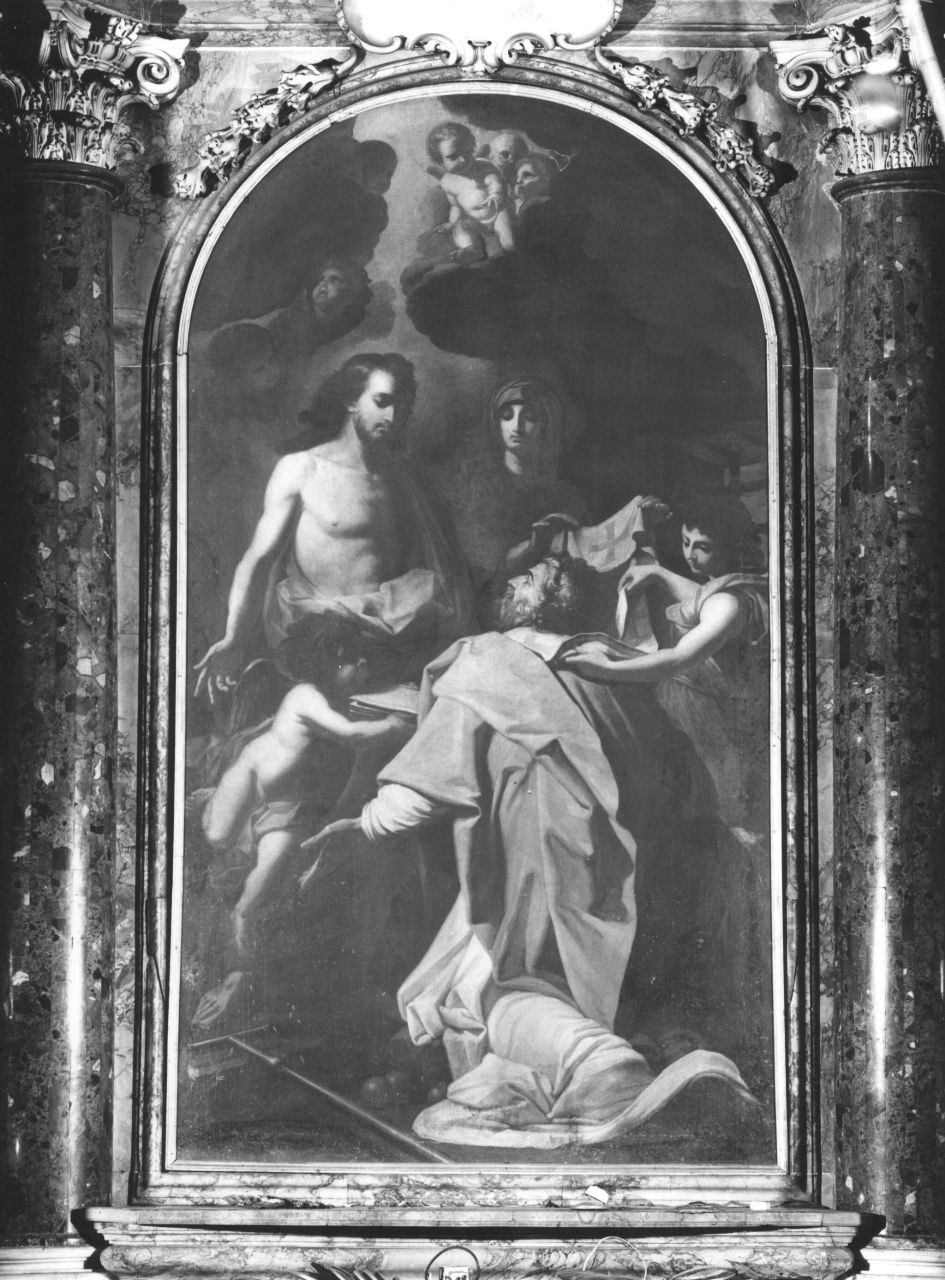 Gesù appare a San Niccolò da Bari (dipinto) di Campiglia Giovan Domenico (attribuito) (sec. XVIII)