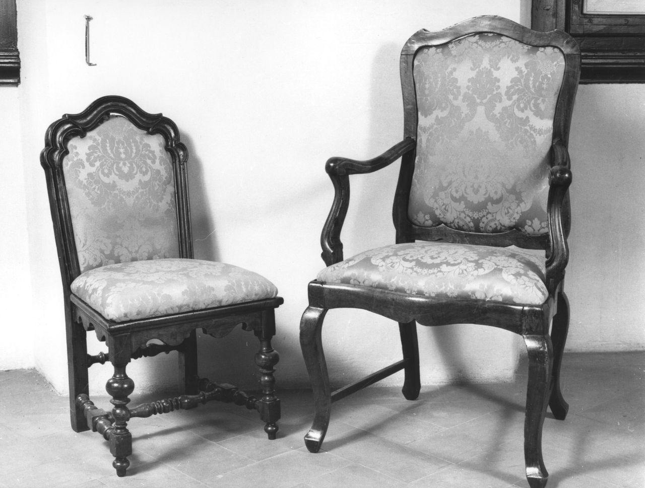 poltrona - bottega toscana (fine/inizio secc. XVII/ XVIII)