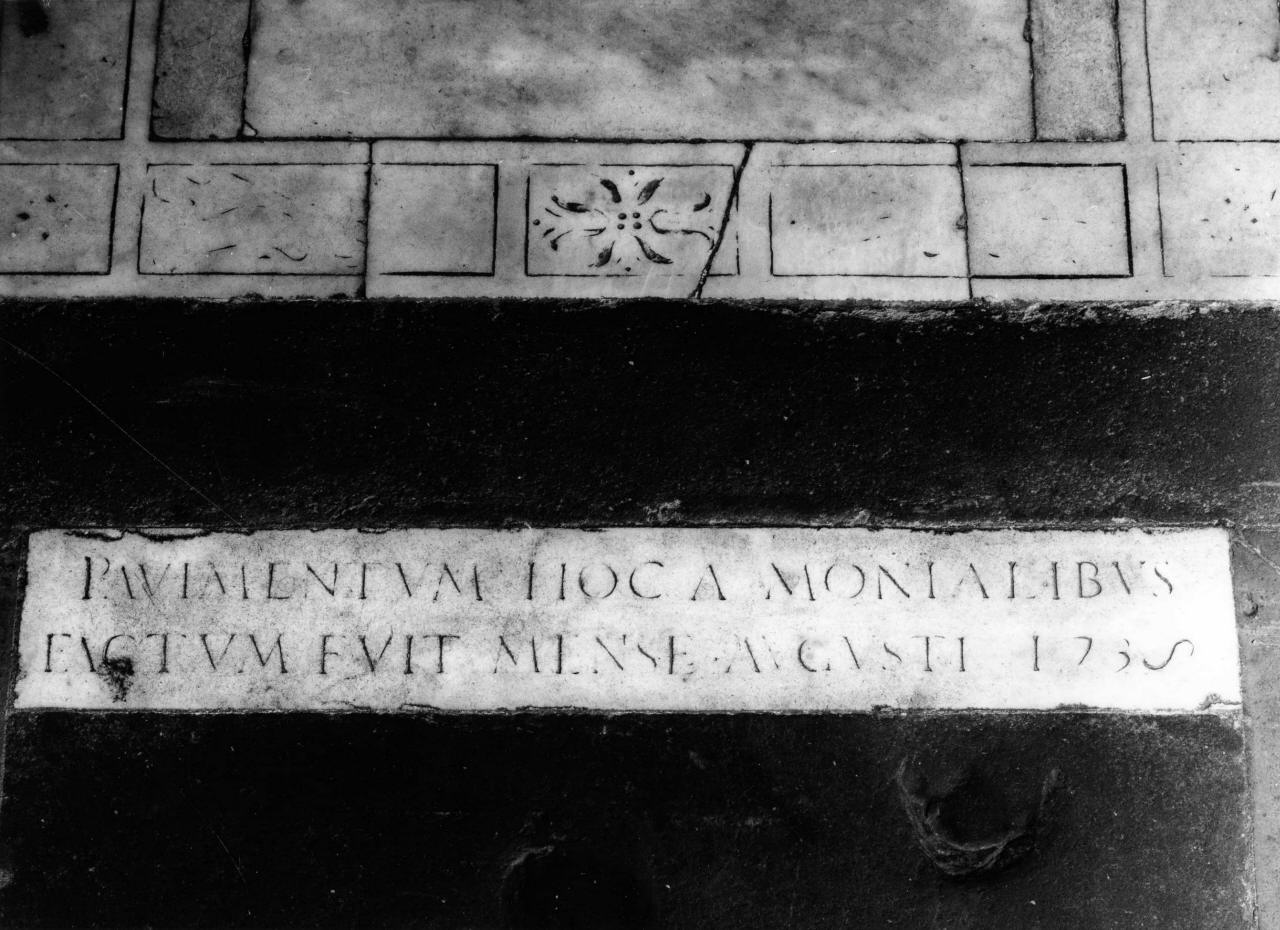 lapide documentaria - manifattura toscana (sec. XVIII)