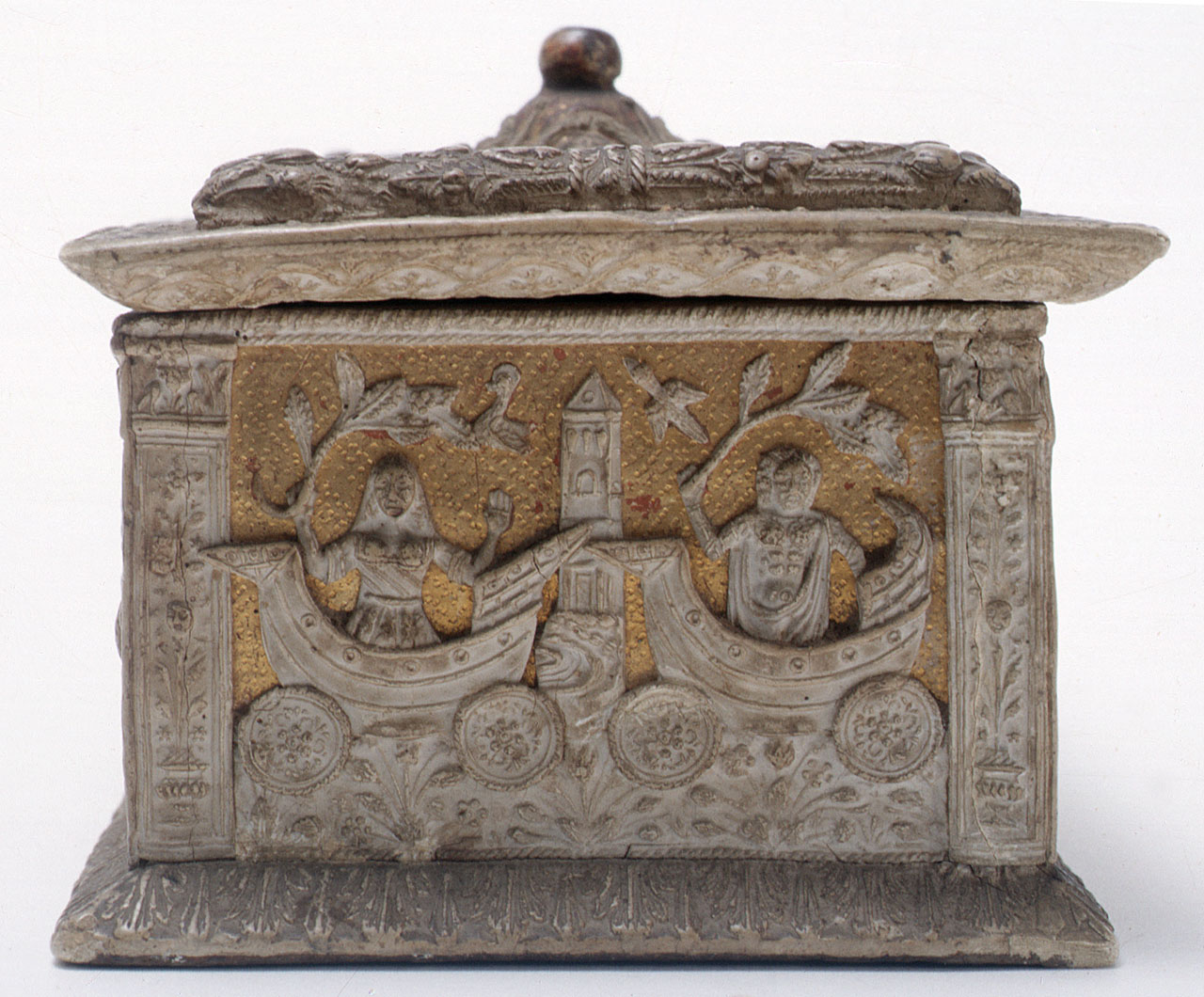 figure (pannello) - bottega ferrarese (fine sec. XV)