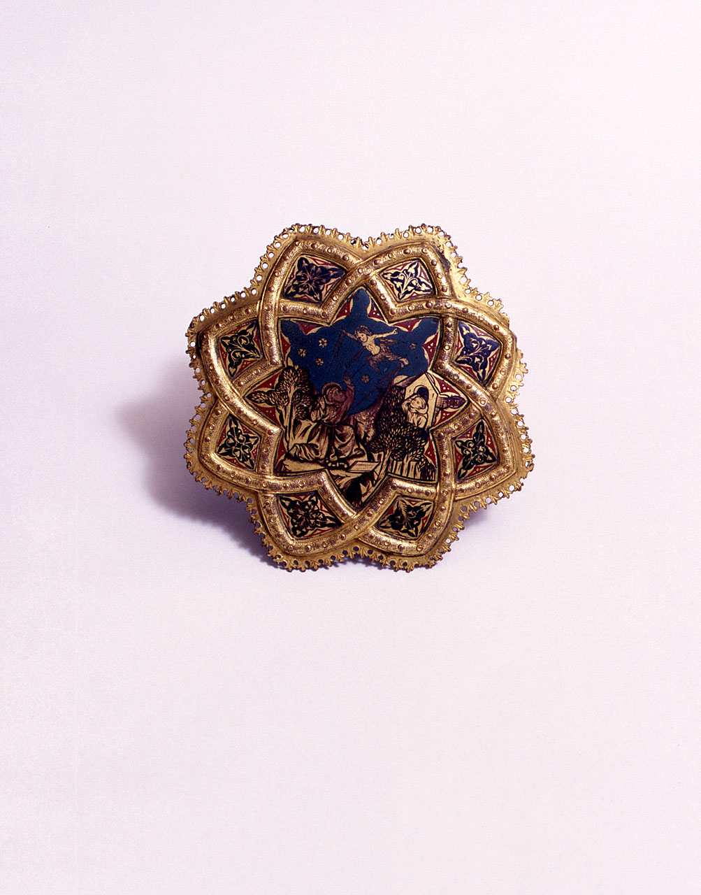 san Francesco d'Assisi riceve le stimmate (fermaglio) - bottega fiorentina (sec. XIV)