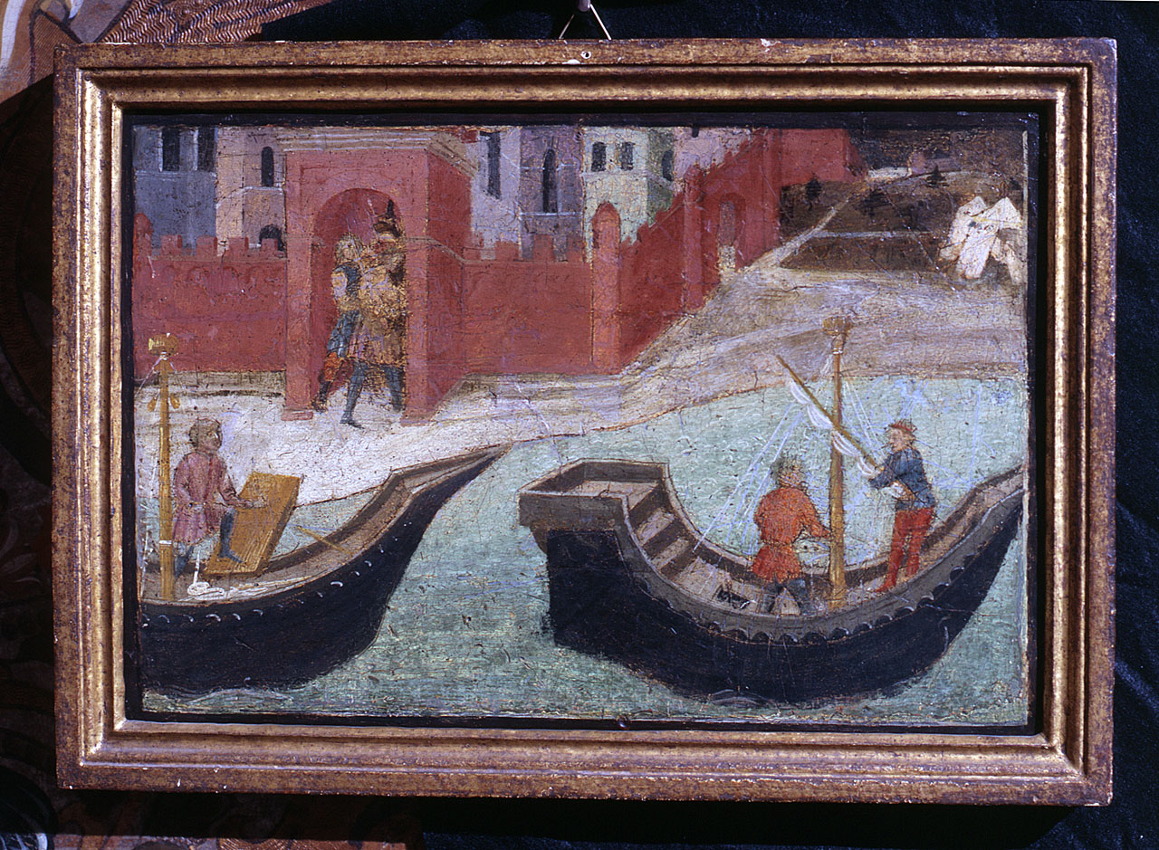 approdo di navi (dipinto) - ambito fiorentino (prima metà sec. XV)