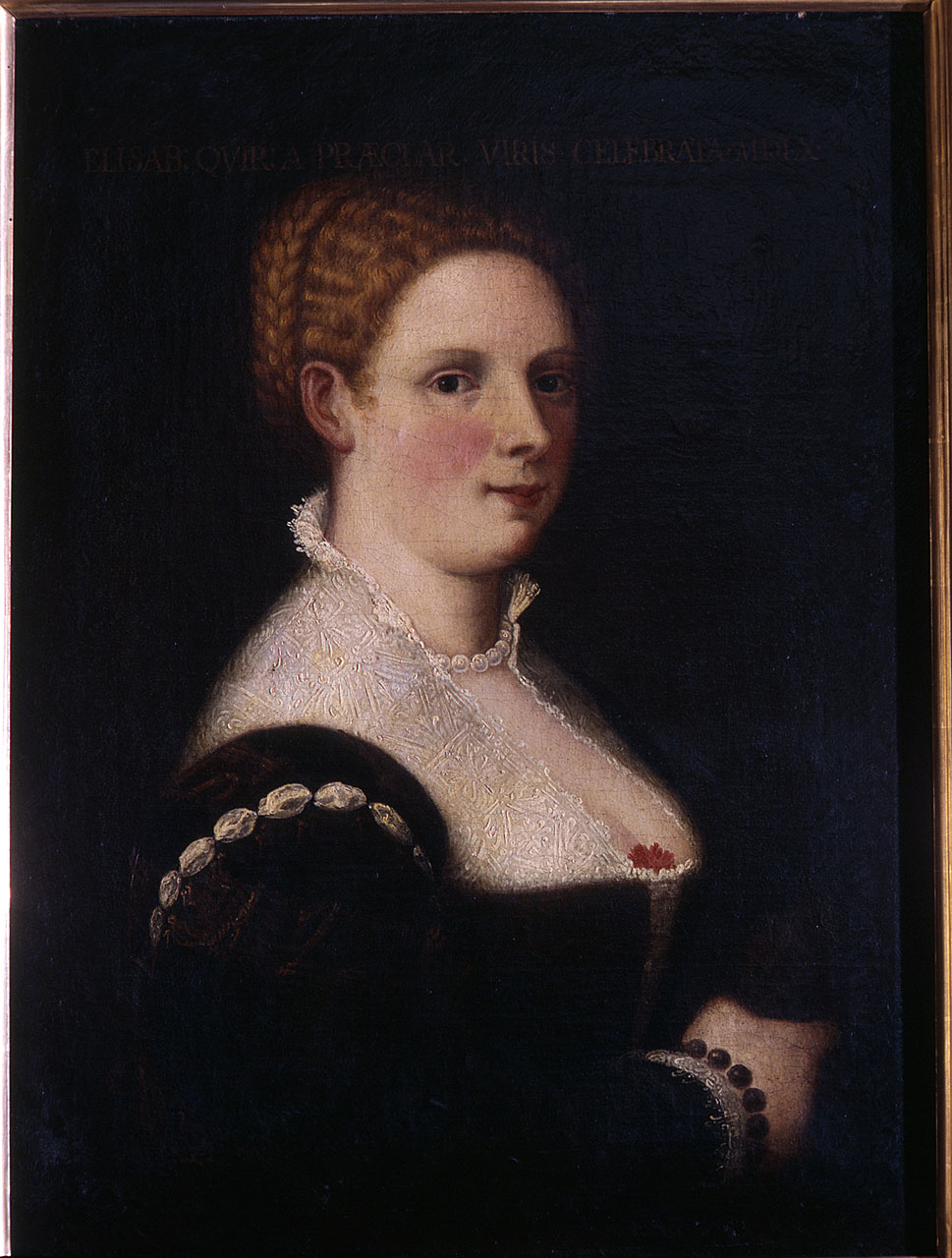ritratto di Elisabetta Quirini (dipinto) di Vecellio Tiziano (maniera) (terzo quarto sec. XVI)