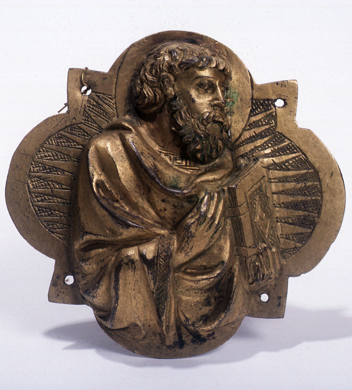 evangelista (placchetta) - bottega italiana (sec. XV)