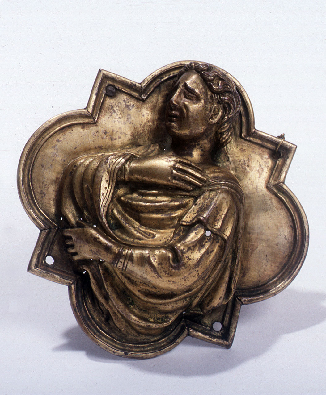 san Giovanni evangelista dolente (?) (placchetta) - bottega toscana (sec. XV)