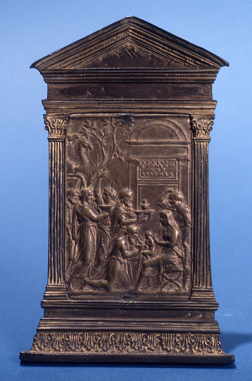 adorazione dei Re Magi (placchetta) di Belli Valerio detto Valerio Vicentino (fine/inizio sec. XVI, secc. XIX/ XX)