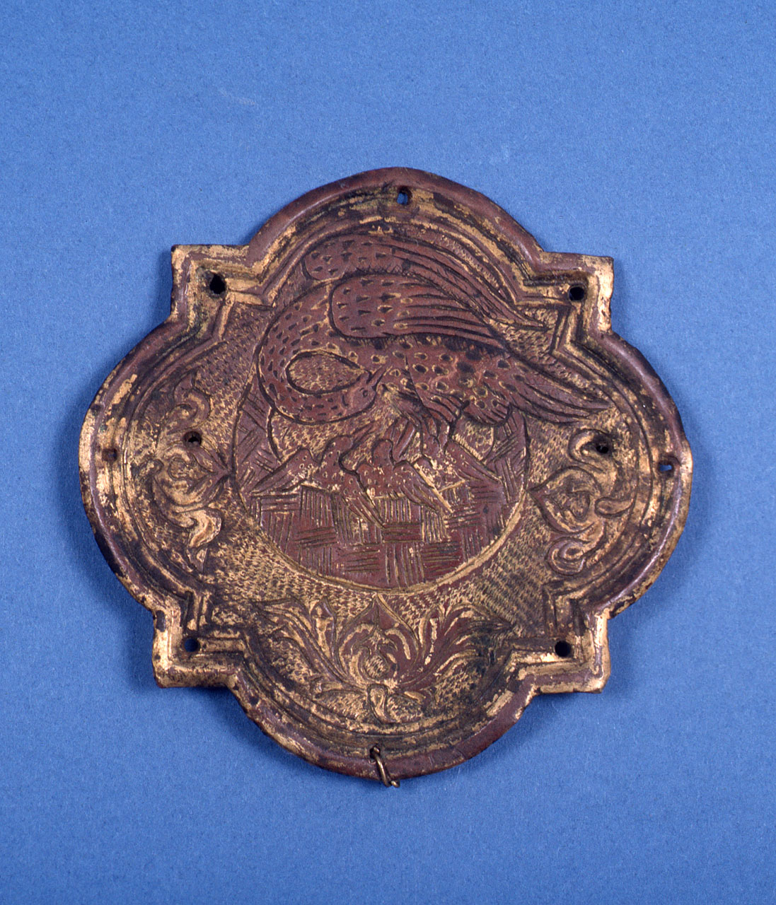 pellicano (placchetta) - bottega toscana (sec. XIV)