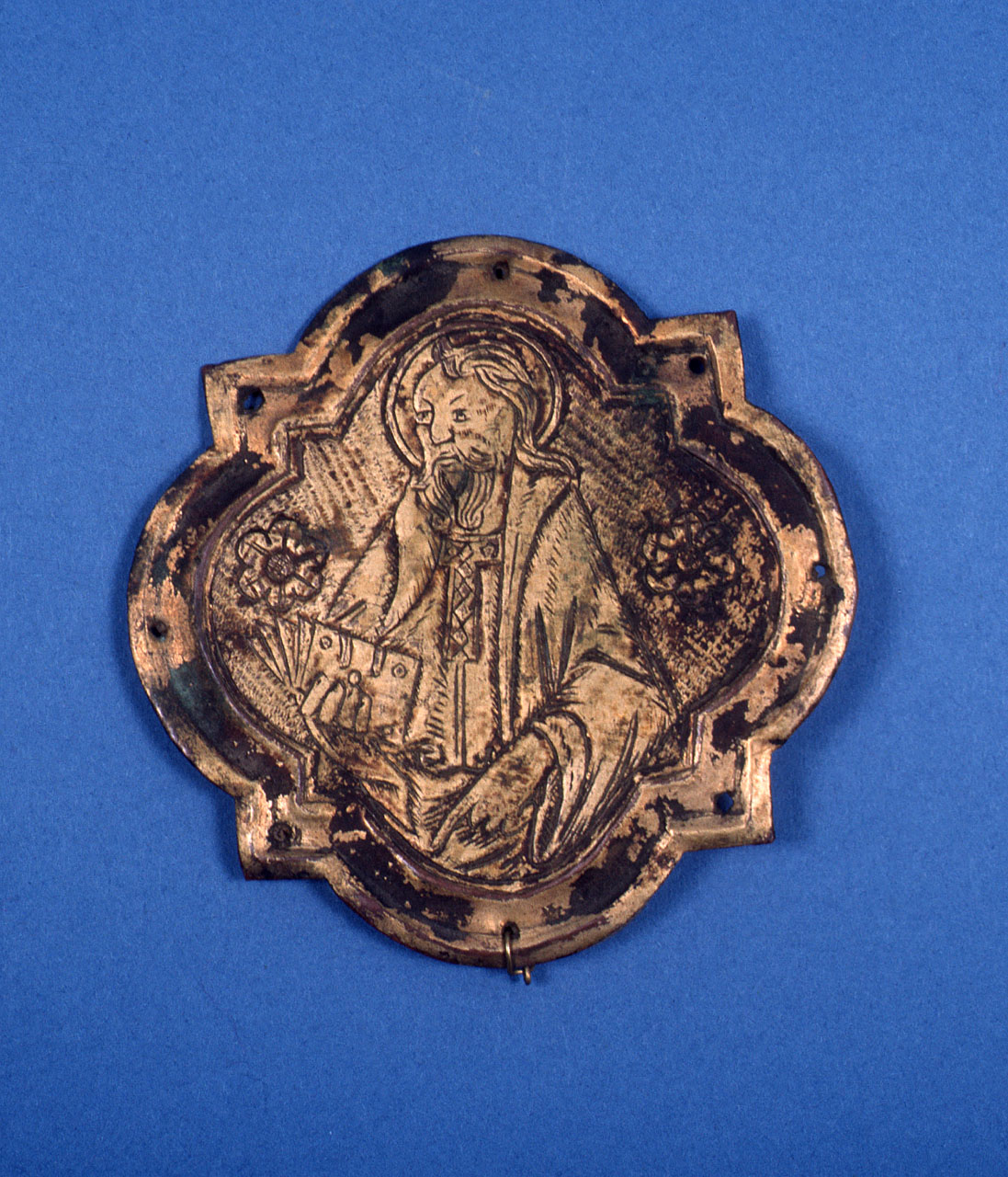 evangelista (placchetta) - bottega toscana (sec. XIV)