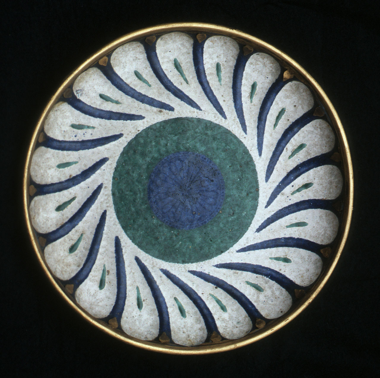 motivo decorativo (piatto) - bottega veneziana (secc. XV/ XVI)