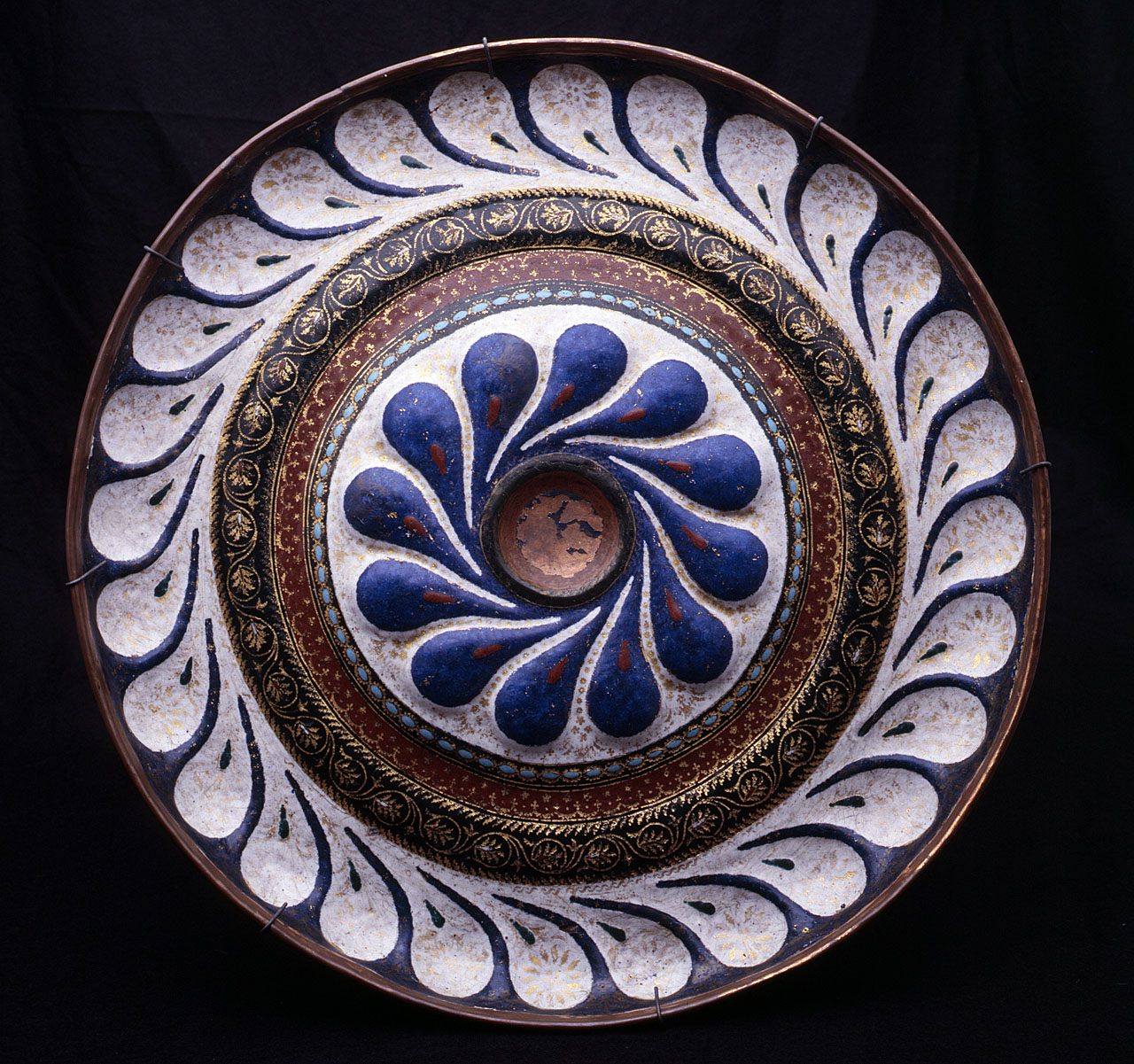 motivo decorativo (piatto) - bottega veneziana (secc. XV/ XVI)