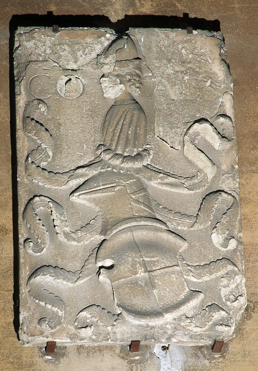 stemma gentilizio della famiglia Manfredi (rilievo) - produzione italiana (sec. XV)