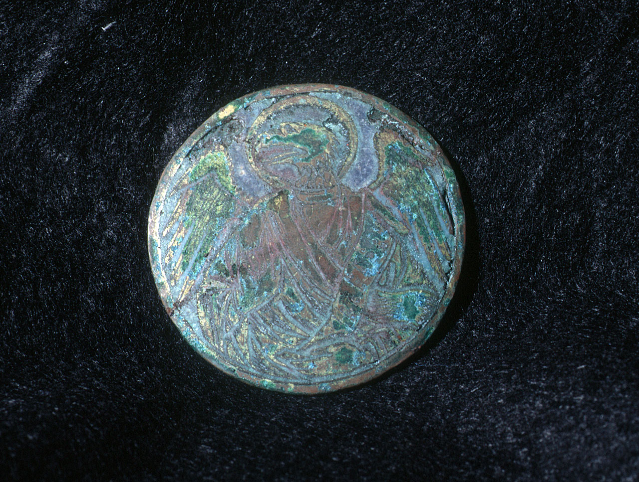 simbolo di san Giovanni evangelista: aquila (placchetta) - bottega toscana (prima metà sec. XIV)