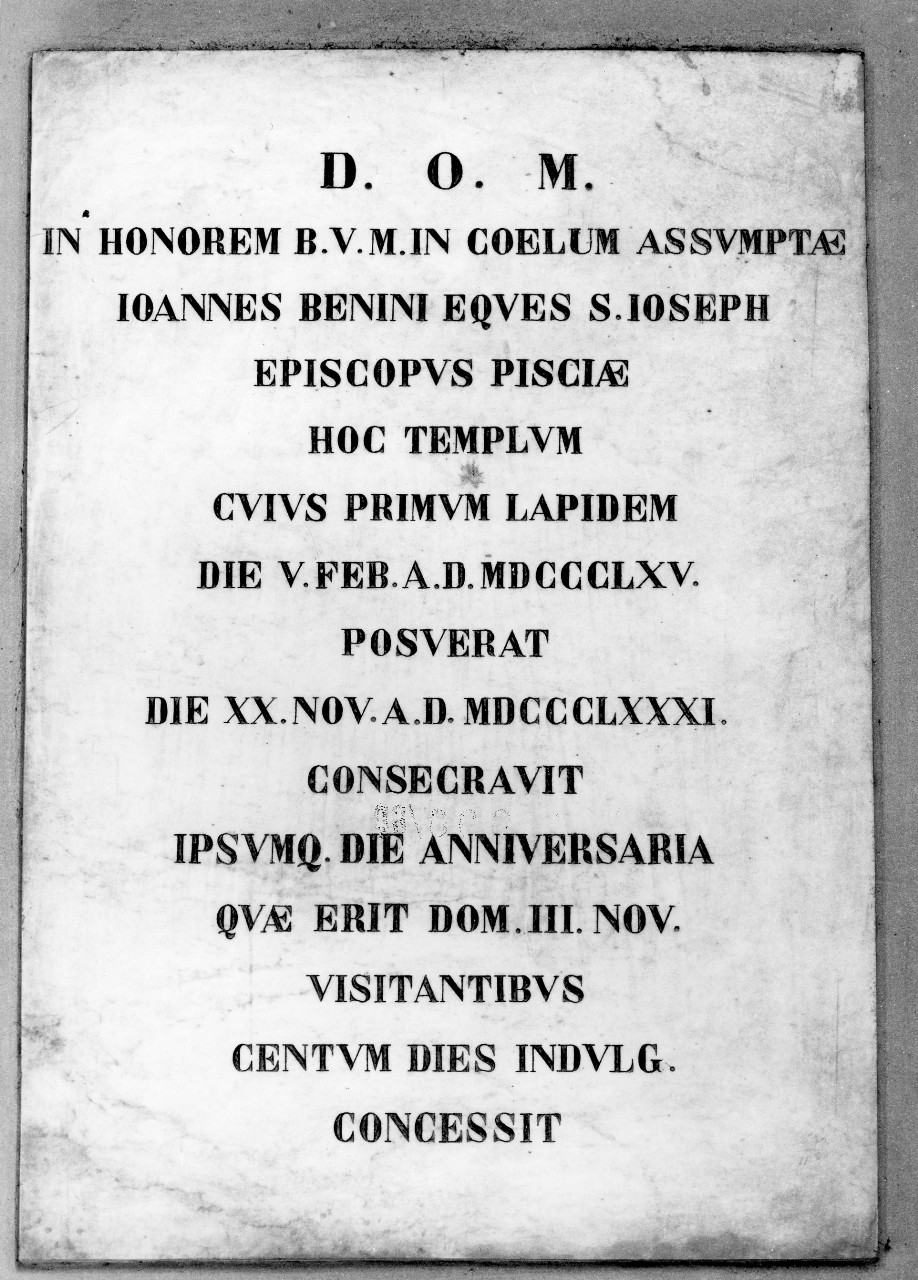 lapide celebrativa - manifattura toscana (sec. XIX)