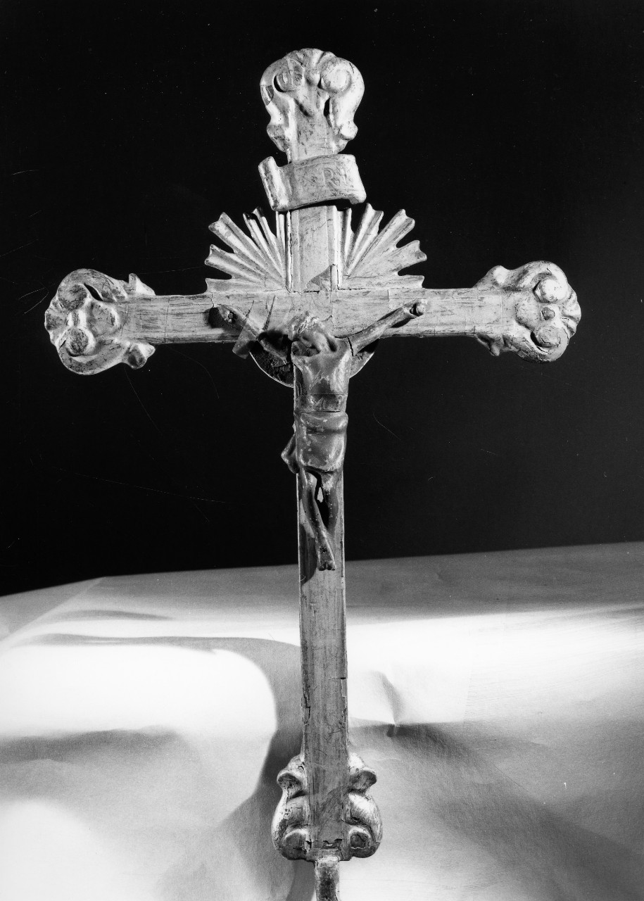 Cristo crocifisso (croce processionale) - manifattura toscana, manifattura lucchese (inizio sec. XIX)