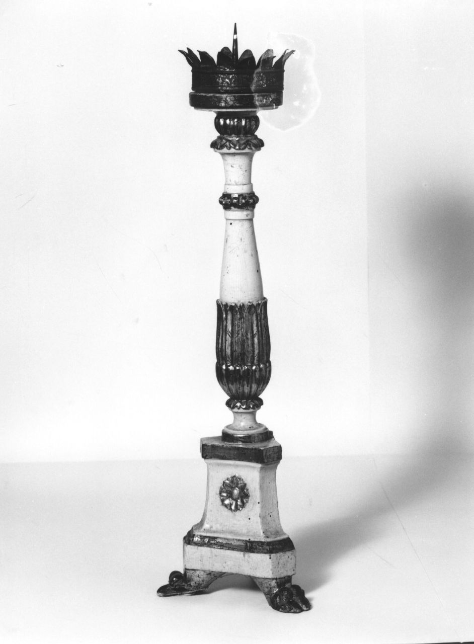 candeliere d'altare, serie - produzione toscana (seconda metà sec. XVIII)