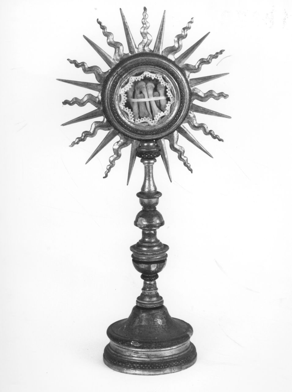 reliquiario - a ostensorio, serie - bottega toscana (sec. XV)