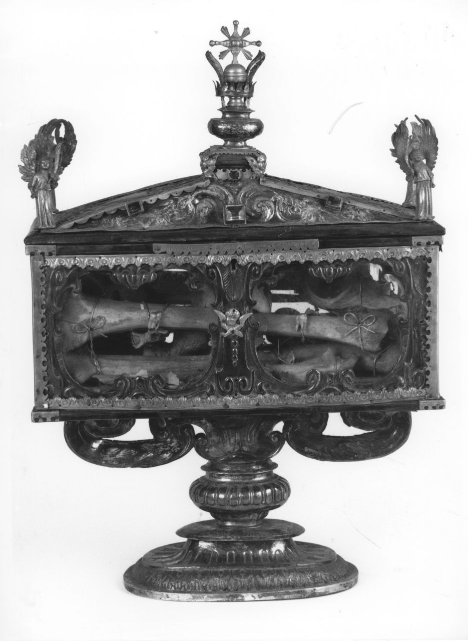 angeli (reliquiario a teca - a urna) - bottega toscana (sec. XV)