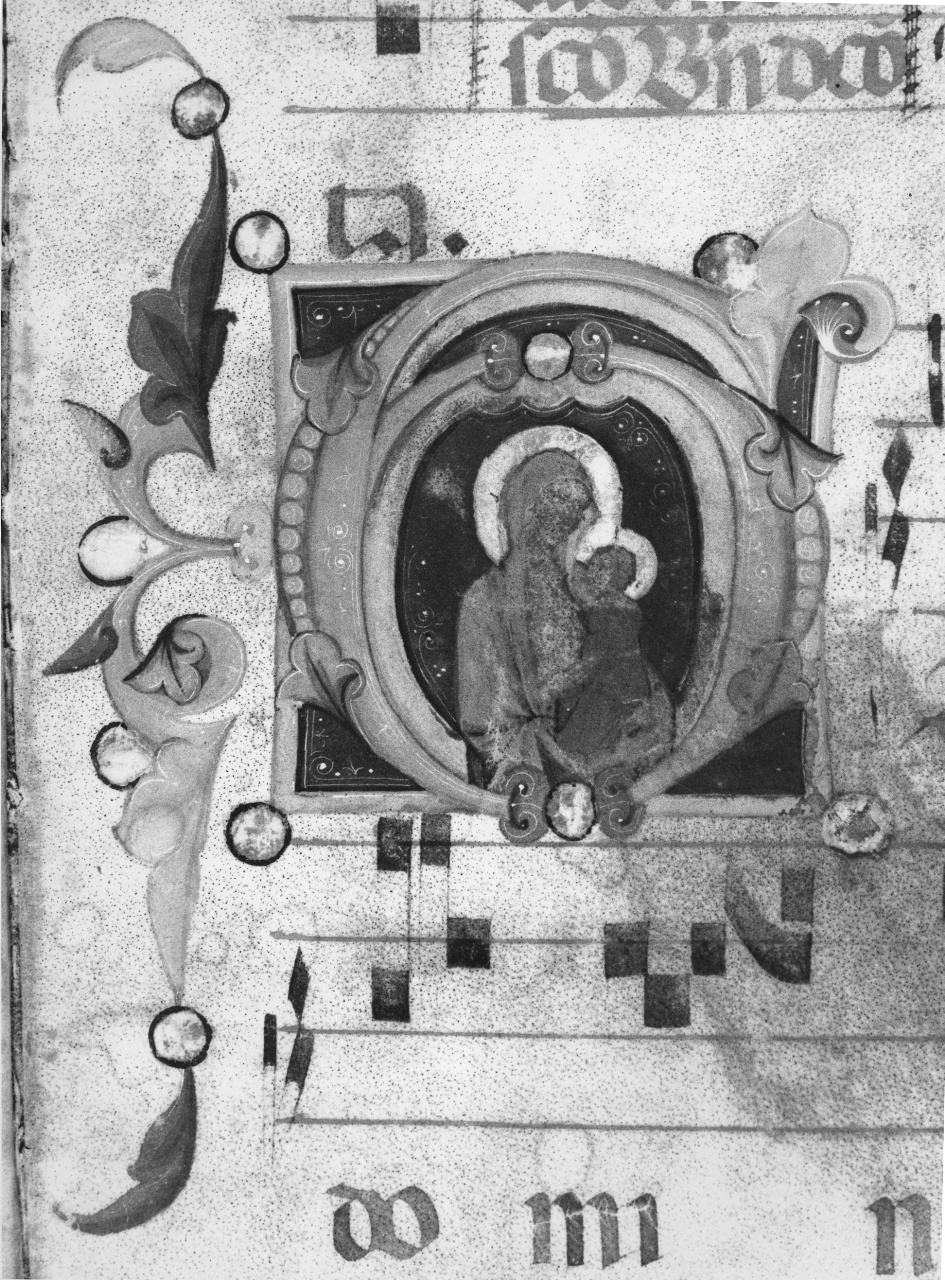 Madonna con Bambino (miniatura) - ambito fiorentino (sec. XIV)