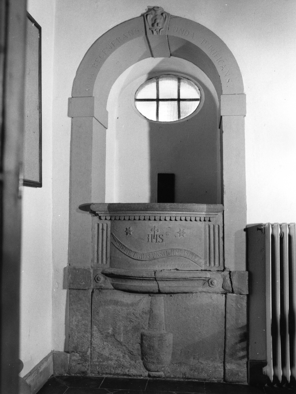 fonte battesimale - manifattura toscana (inizio sec. XVII, sec. XIX)