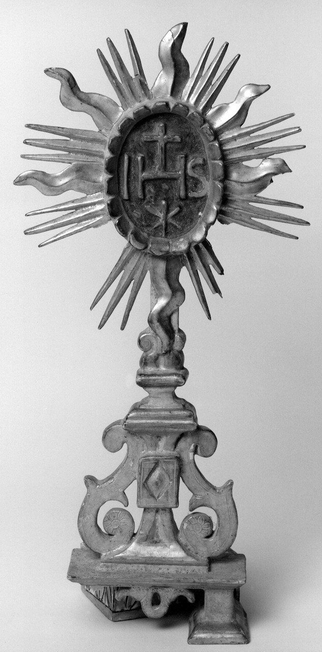 ostensorio - a raggiera - ambito toscano (inizio sec. XIX)