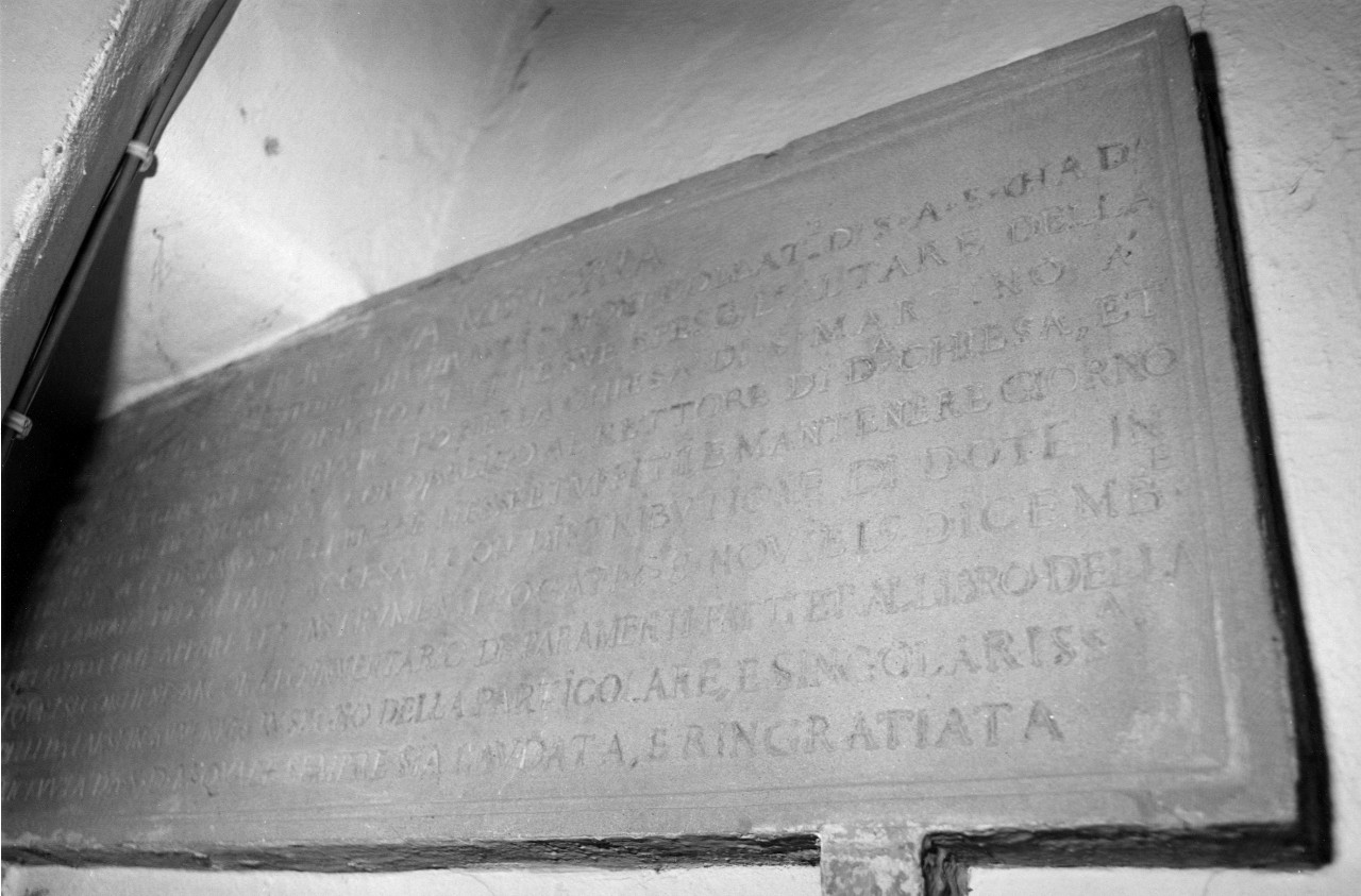 lapide commemorativa - produzione fiorentina (sec. XVIII)