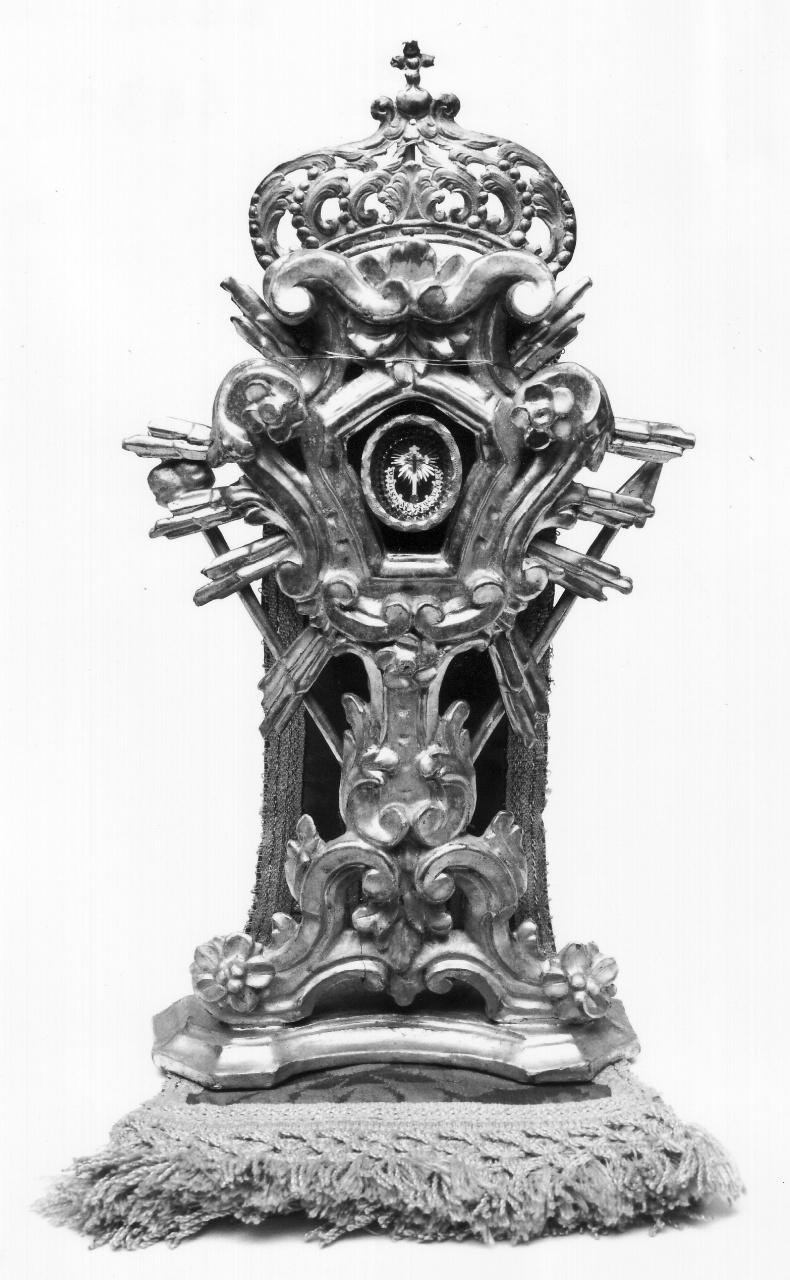 corona di immagine sacra, elemento d'insieme - produzione toscana (seconda metà sec. XIX)