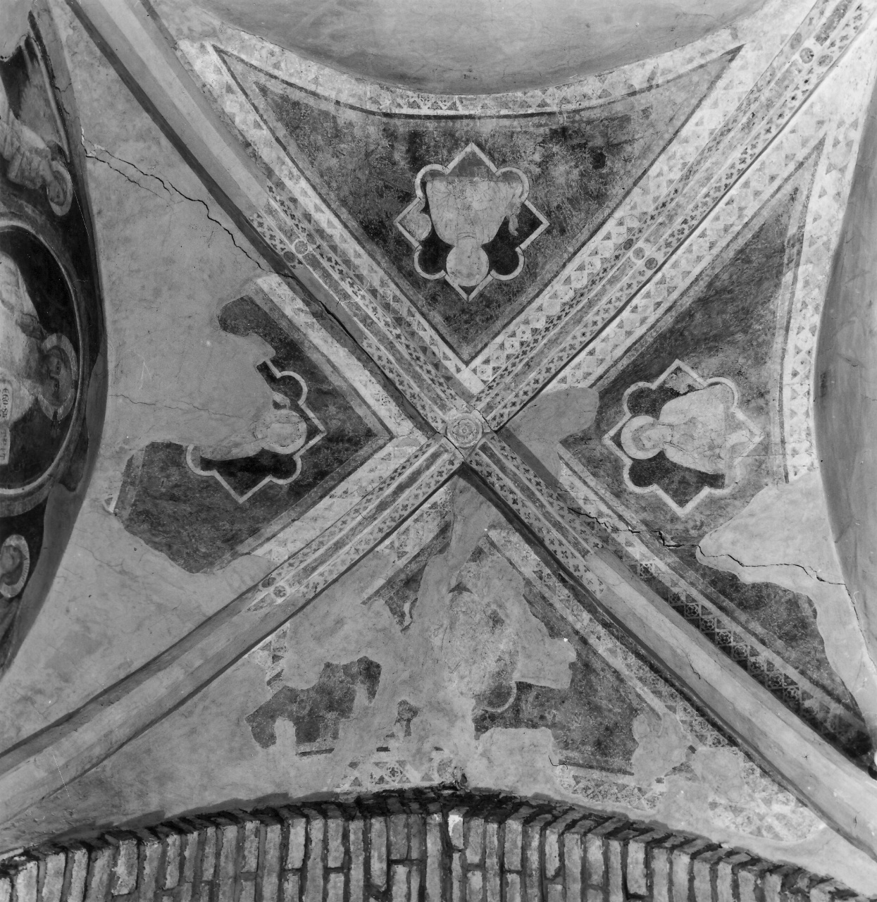 quattro evangelisti ispirati dai loro simboli (dipinto, complesso decorativo) di Spinello Aretino (cerchia) (seconda metà sec. XIV)